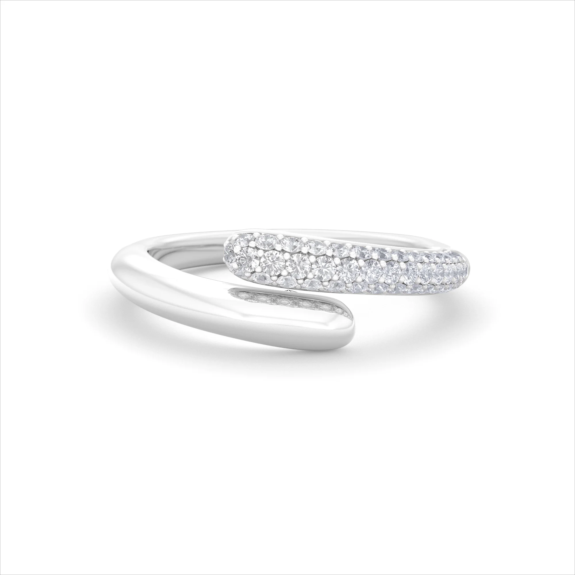 0.30ct Lab Diamond Pavé Wrap Ring in Sterling Silver - Image 7