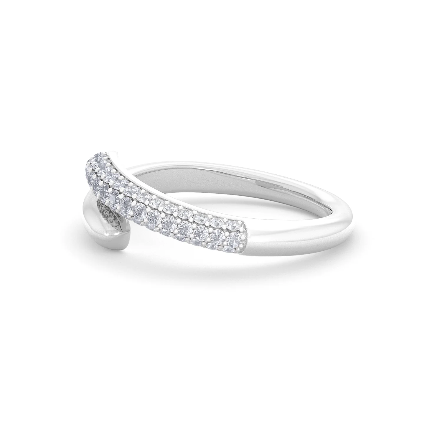 0.30ct Lab Diamond Pavé Wrap Ring in Sterling Silver - Image 71