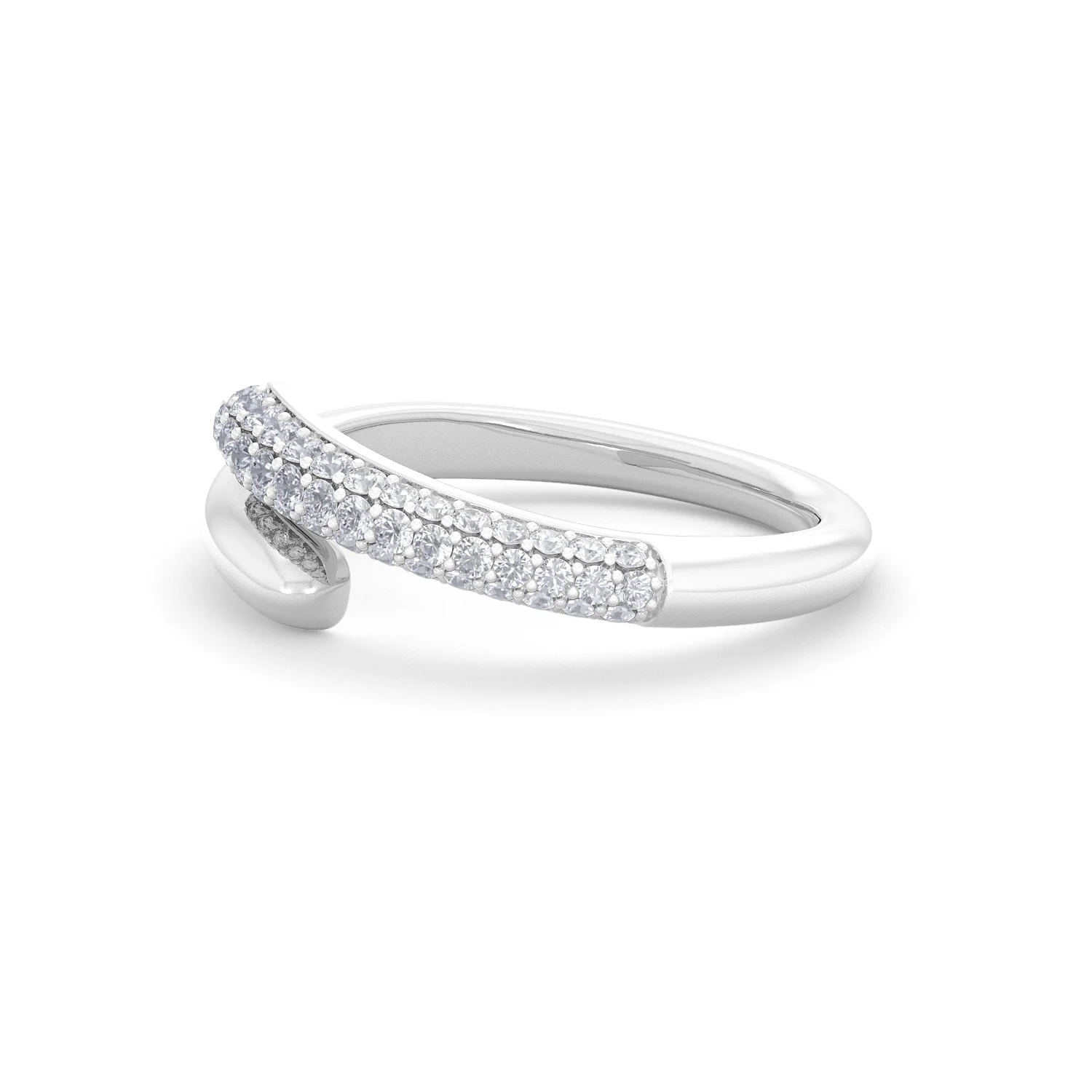0.30ct Lab Diamond Pavé Wrap Ring in Sterling Silver - Image 73