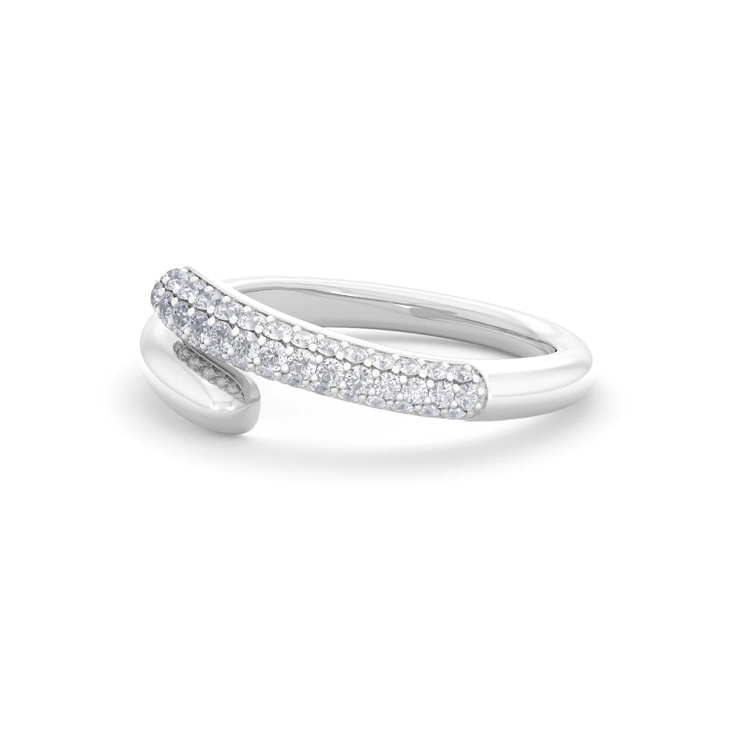 0.30ct Lab Diamond Pavé Wrap Ring in Sterling Silver - Image 75