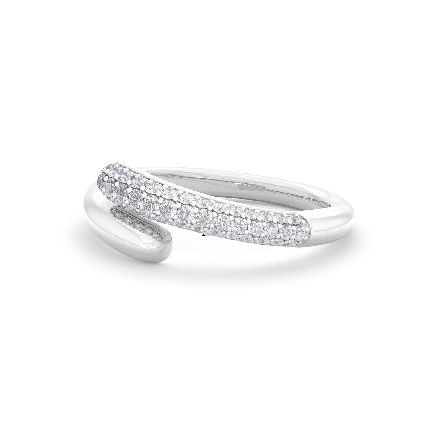 0.30ct Lab Diamond Pavé Wrap Ring in Sterling Silver - Image 77
