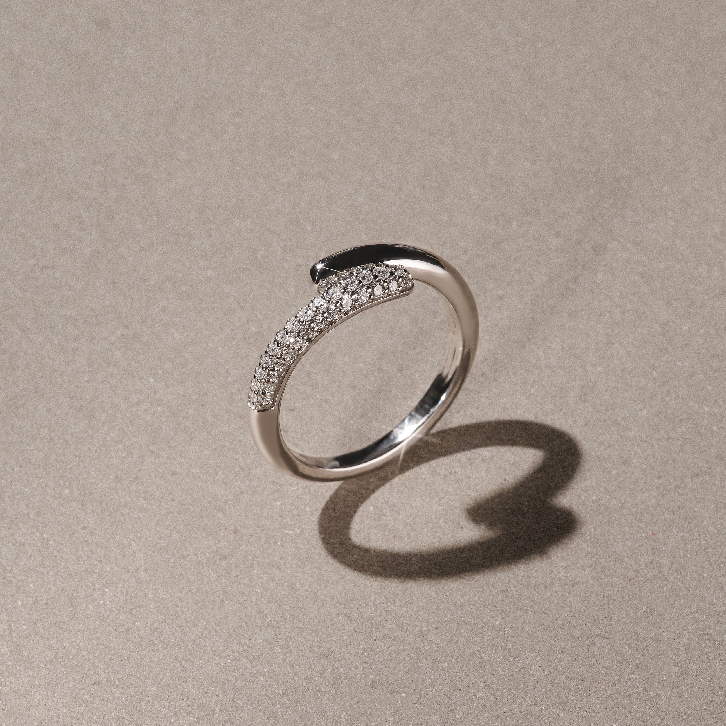 0.30ct Lab Diamond Pavé Wrap Ring in Sterling Silver - Image 8