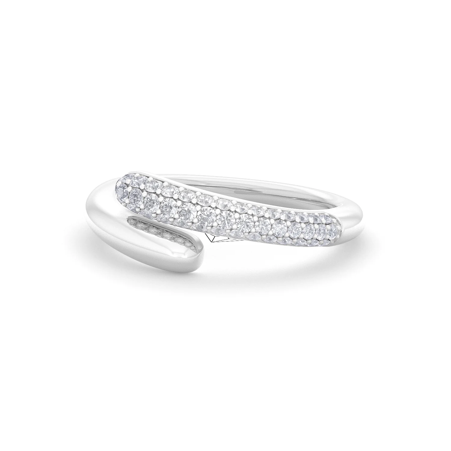 0.30ct Lab Diamond Pavé Wrap Ring in Sterling Silver - Image 80