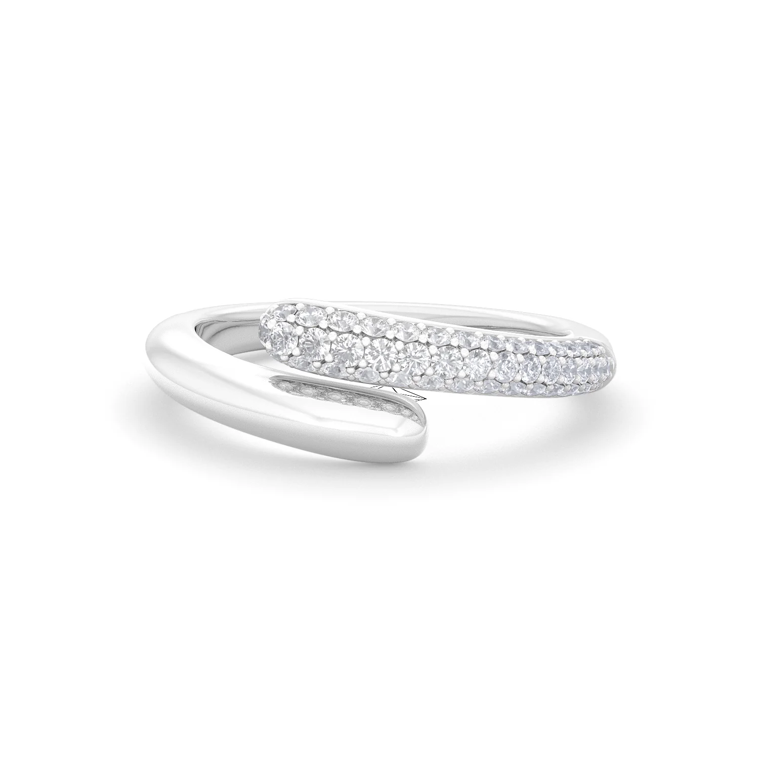 0.30ct Lab Diamond Pavé Wrap Ring in Sterling Silver - Image 85