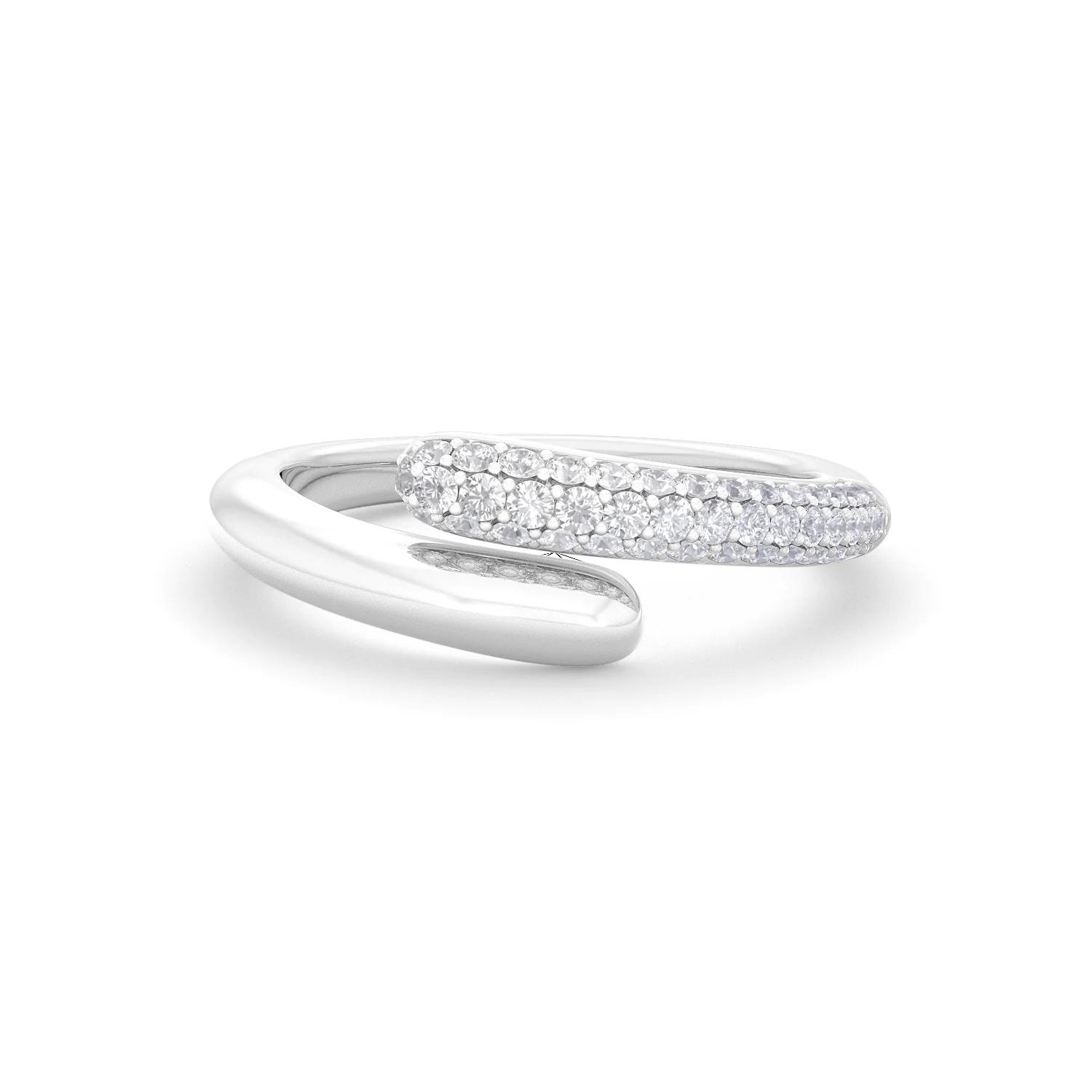 0.30ct Lab Diamond Pavé Wrap Ring in Sterling Silver - Image 86
