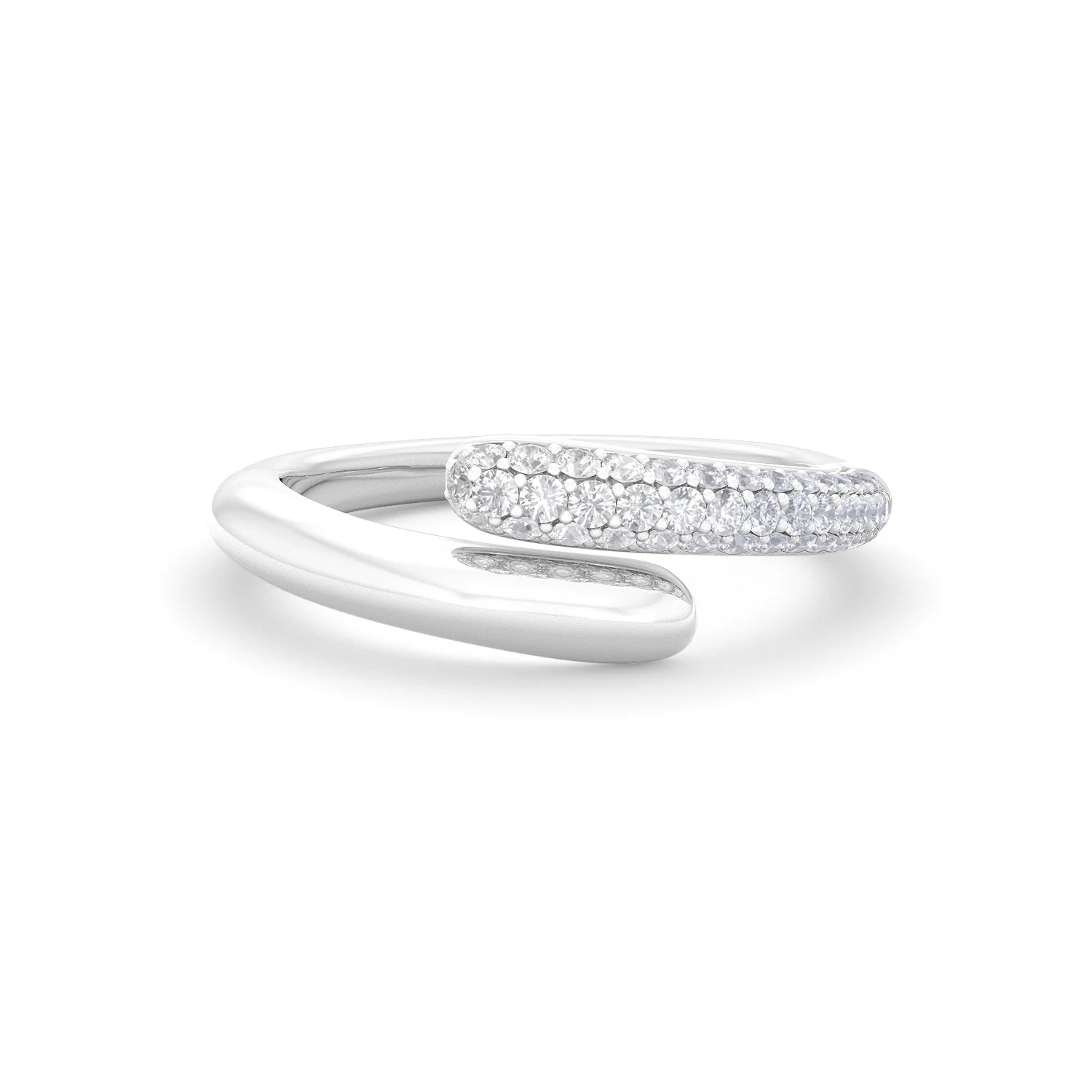 0.30ct Lab Diamond Pavé Wrap Ring in Sterling Silver - Image 9