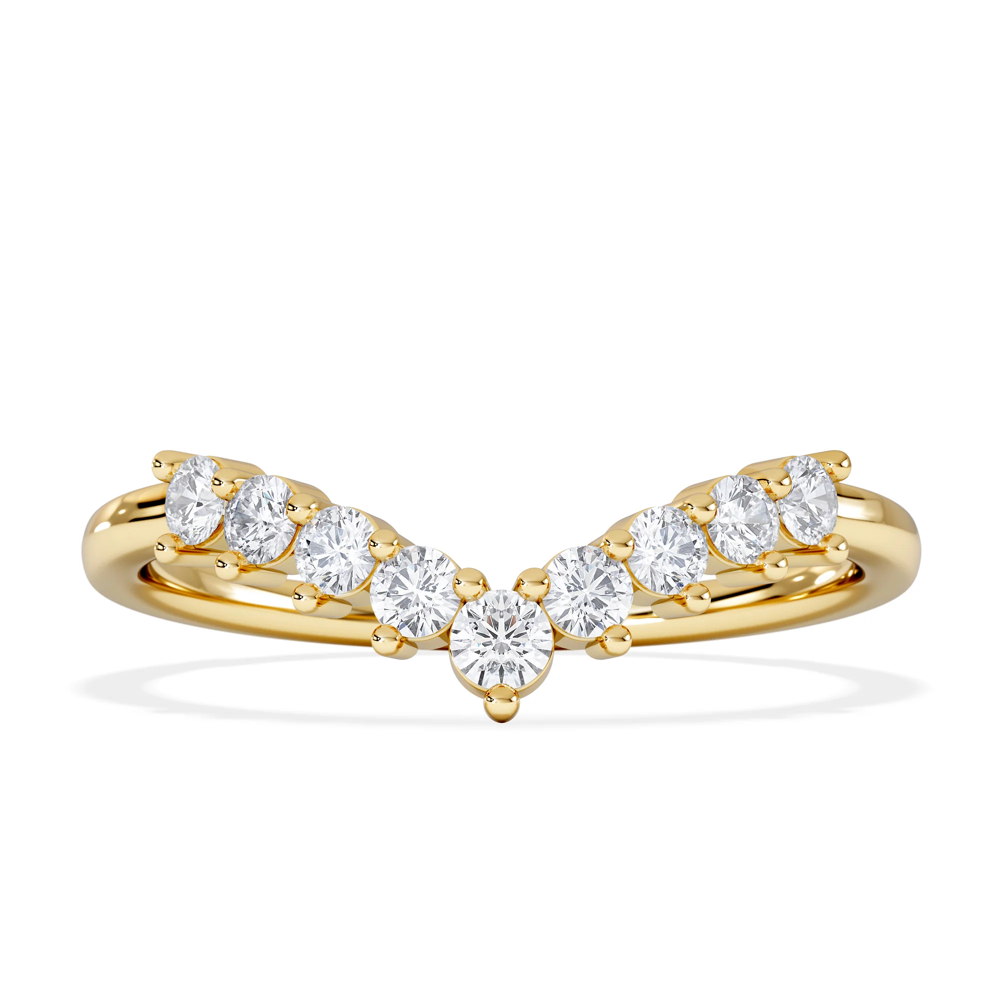 Starlit 0.30ct Lab Diamond Wishbone Ring H/Si Quality in 18K Gold Vermeil - Image 3