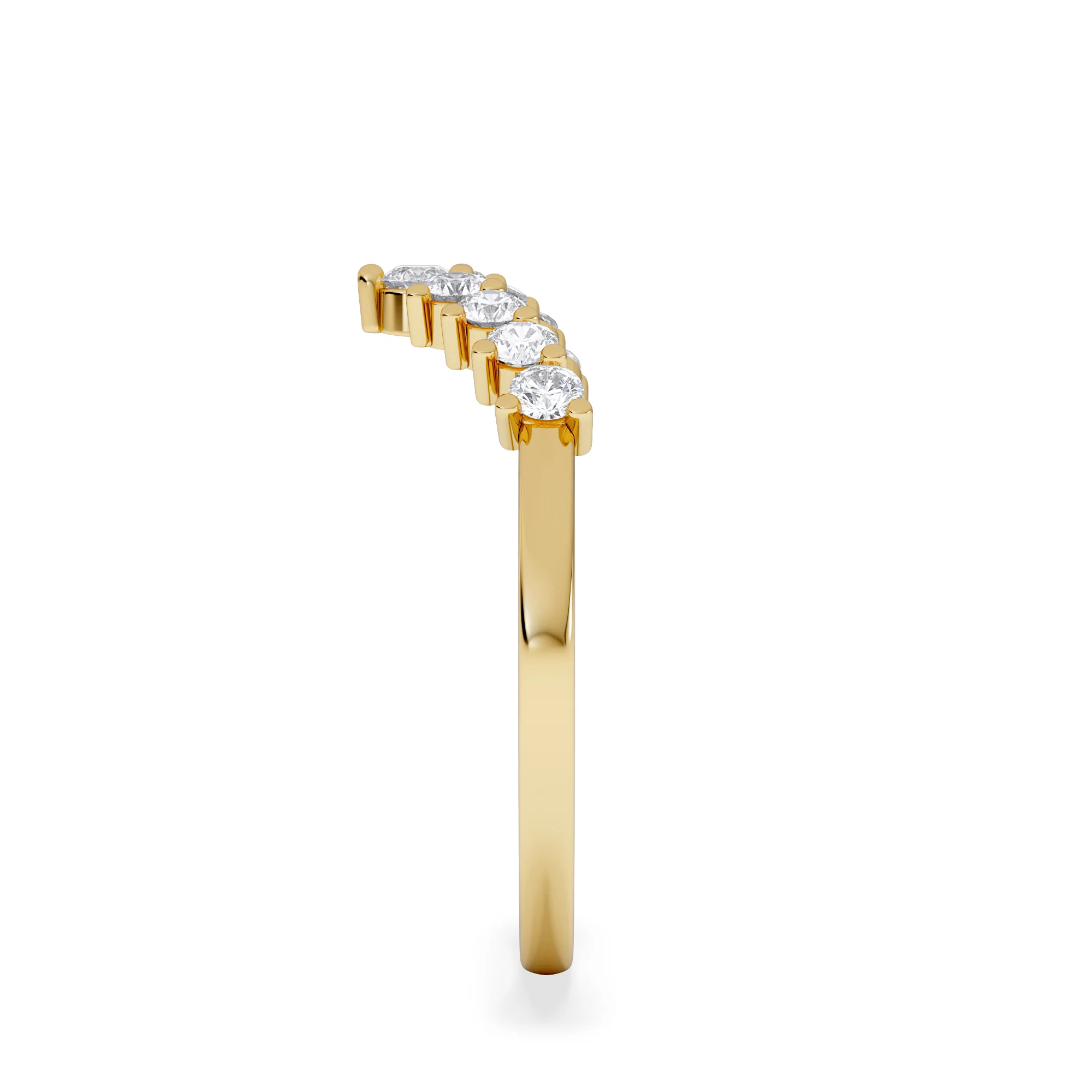 Starlit 0.30ct Lab Diamond Wishbone Ring H/Si Quality in 18K Gold Vermeil - Image 4