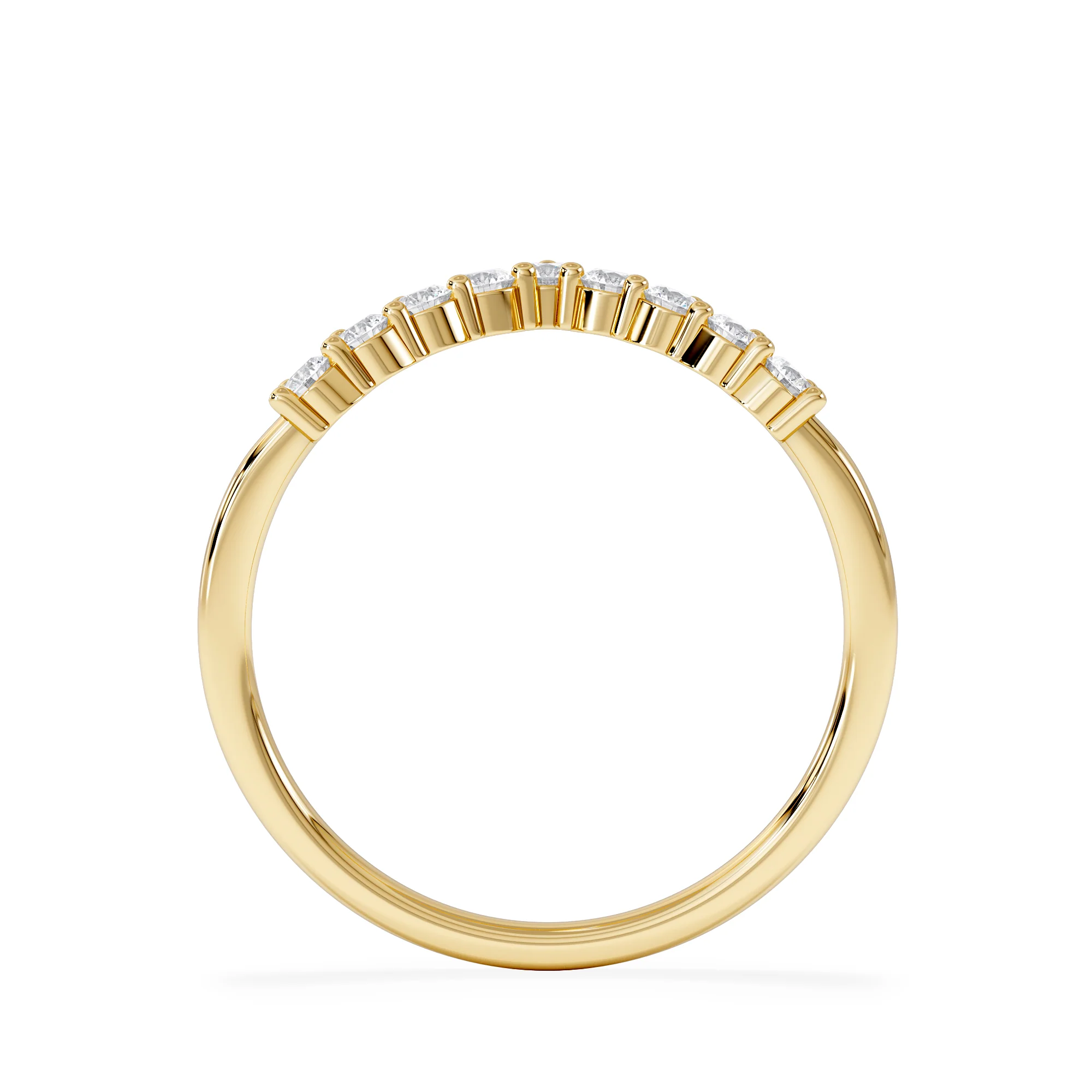 Starlit 0.30ct Lab Diamond Wishbone Ring H/Si Quality in 18K Gold Vermeil - Image 6