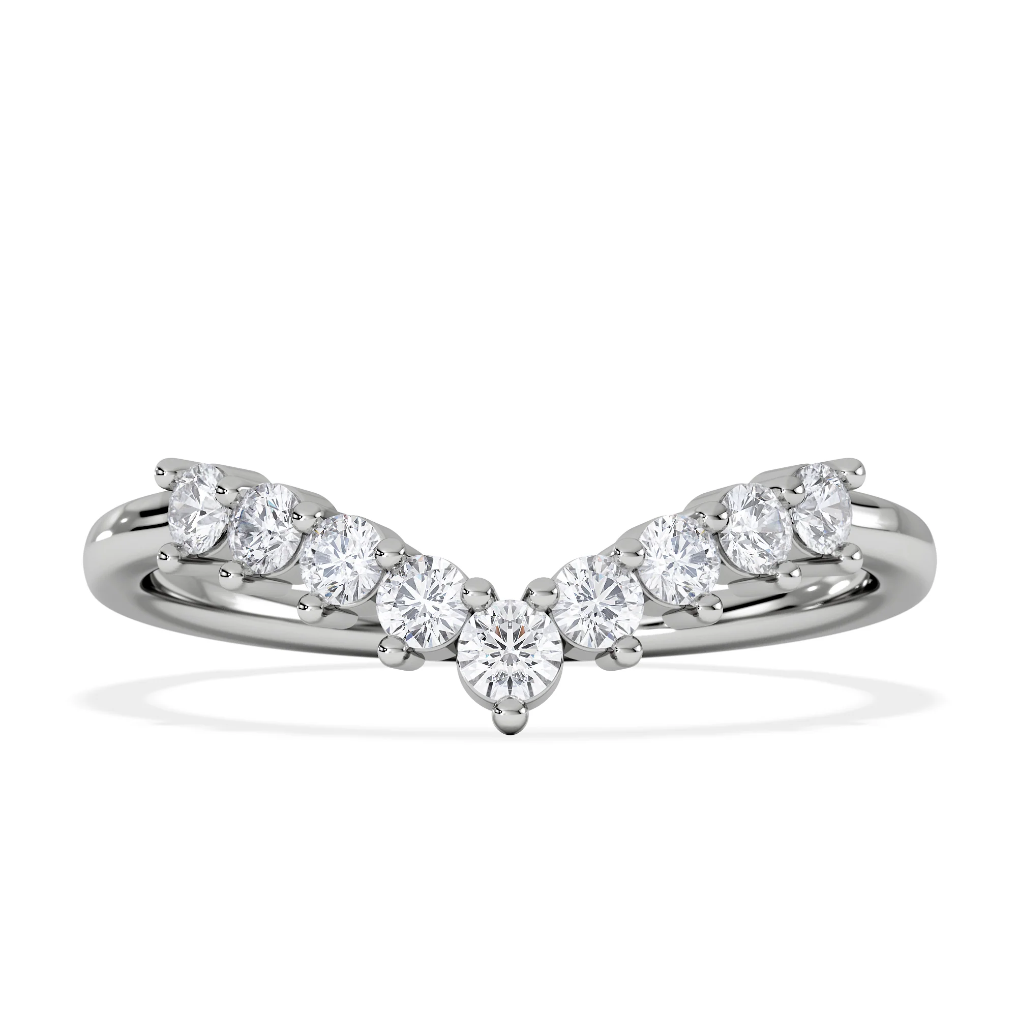 Starlit 0.30ct Lab Diamond Wishbone Ring H/Si Quality in 925 Sterling Silver - Image 3
