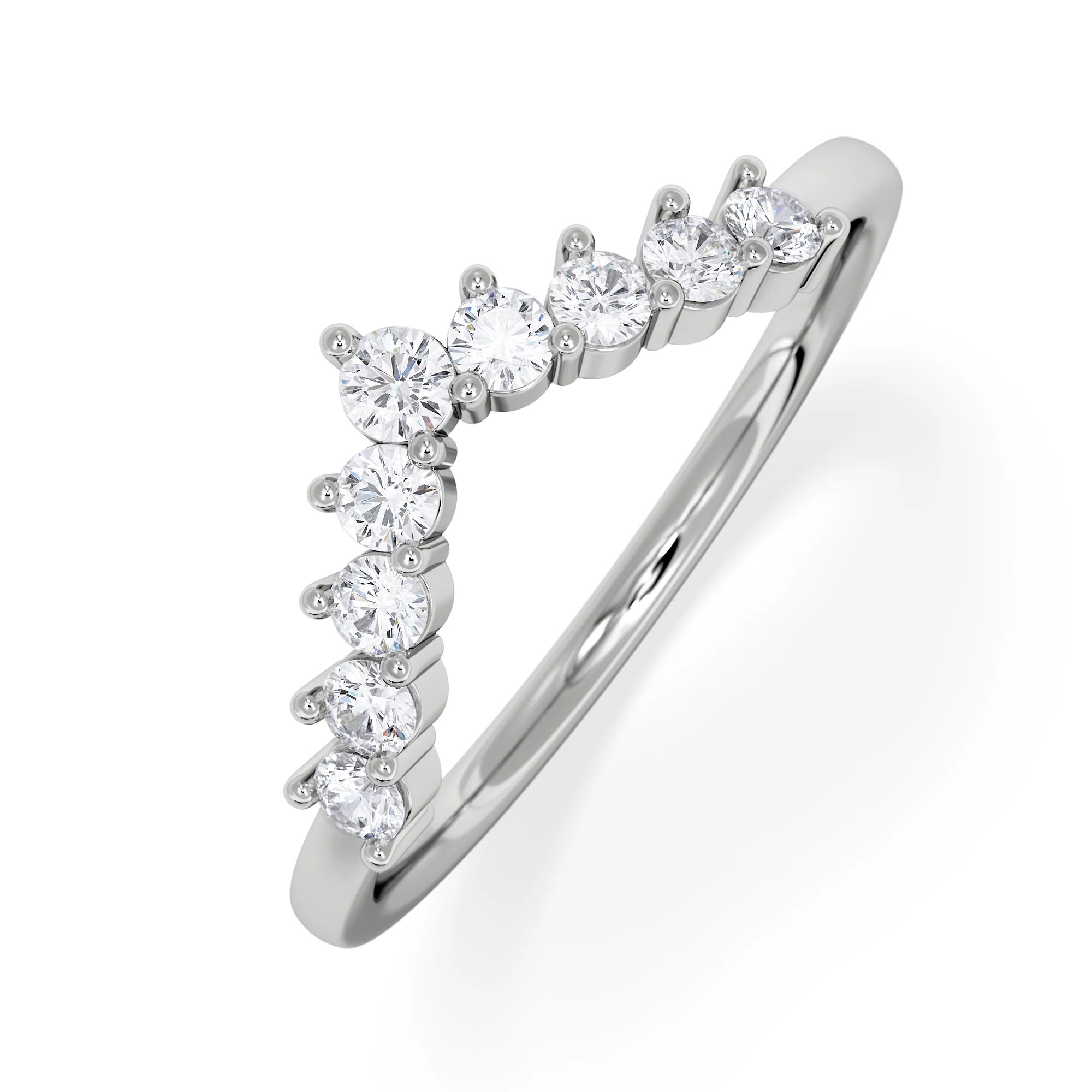 Starlit 0.30ct Lab Diamond Wishbone Ring H/Si Quality in 9K White Gold