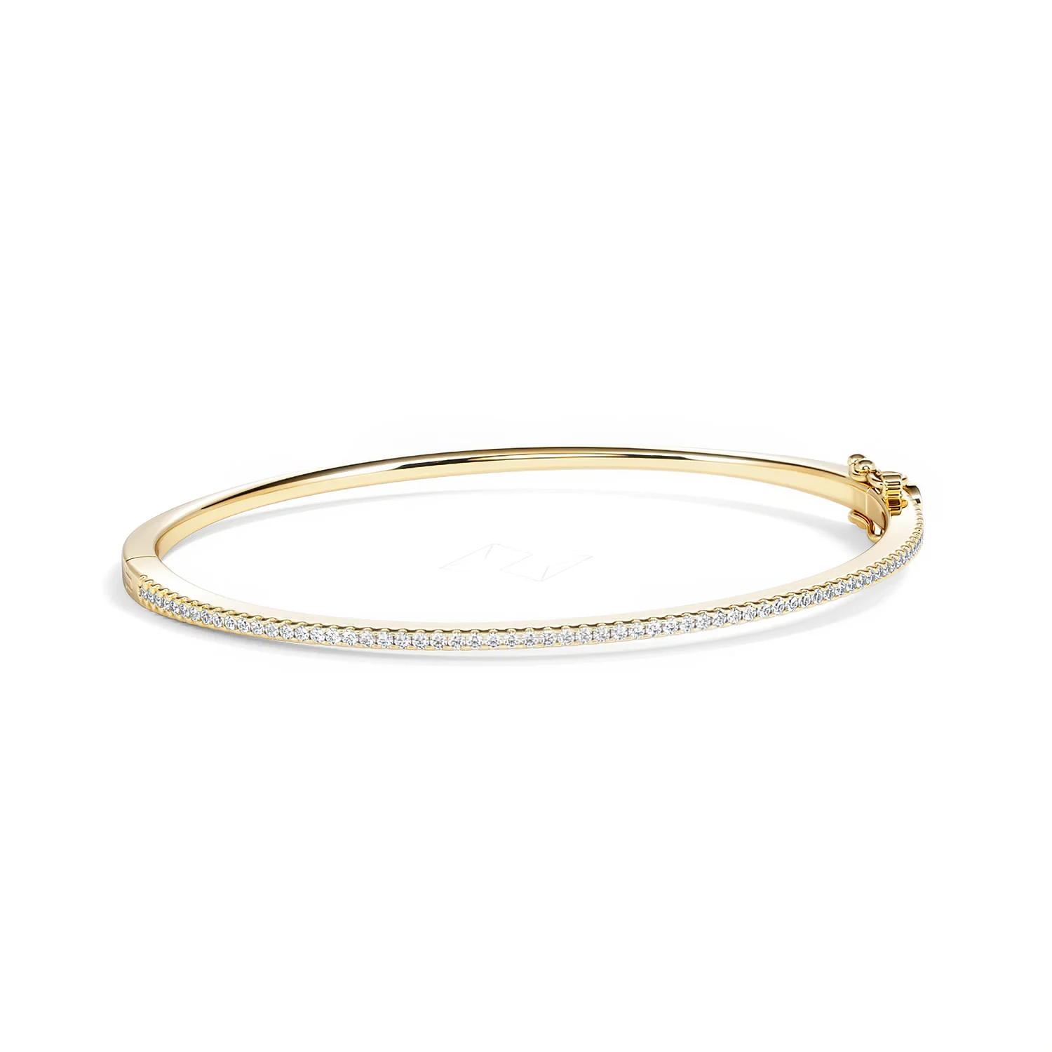 0.50ct Lab Diamond Half Pavé Bangle Bracelet in 18K Gold Vermeil - Image 13