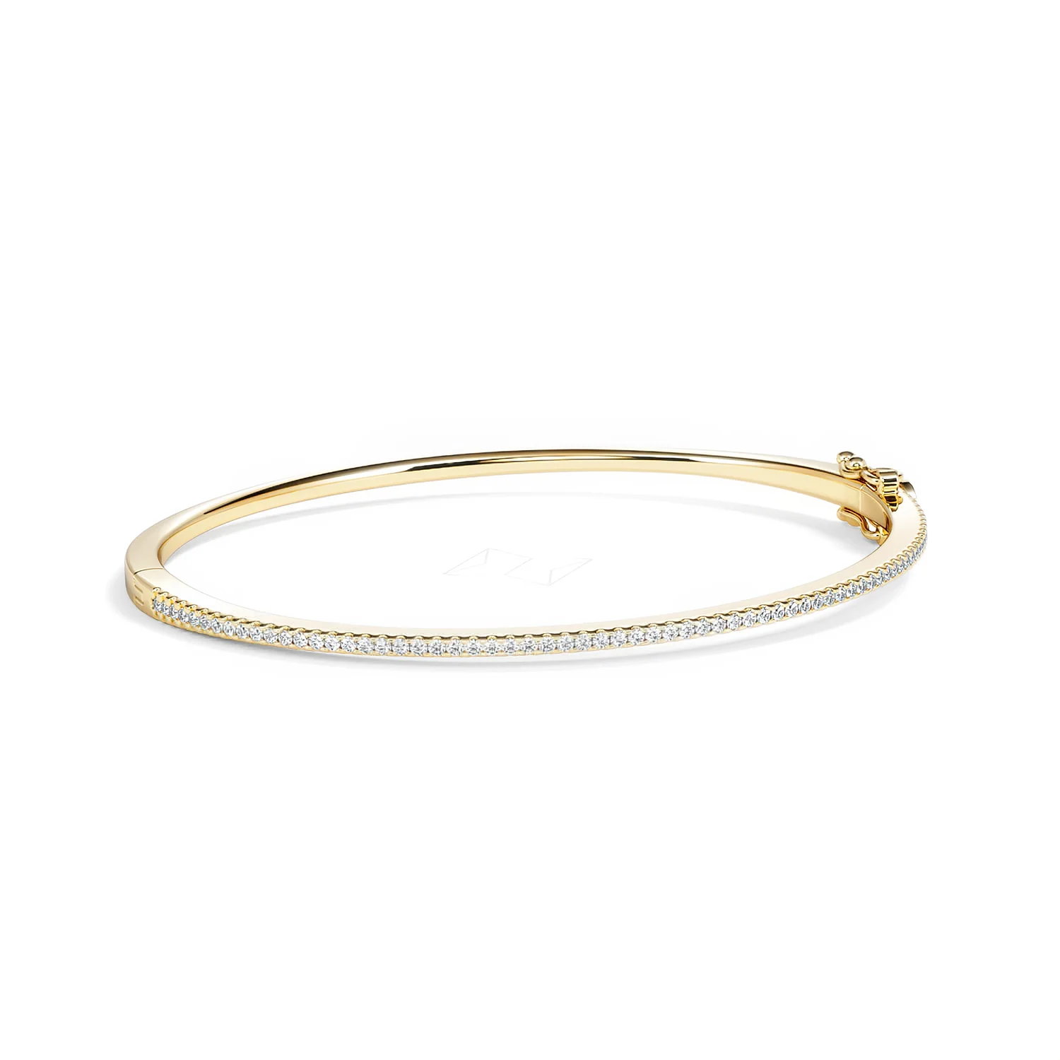 0.50ct Lab Diamond Half Pavé Bangle Bracelet in 18K Gold Vermeil - Image 14