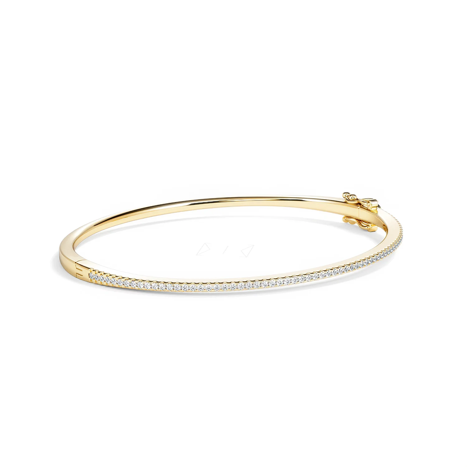 0.50ct Lab Diamond Half Pavé Bangle Bracelet in 18K Gold Vermeil - Image 17