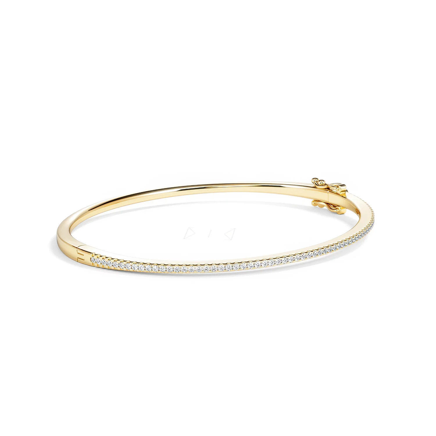 0.50ct Lab Diamond Half Pavé Bangle Bracelet in 18K Gold Vermeil - Image 18