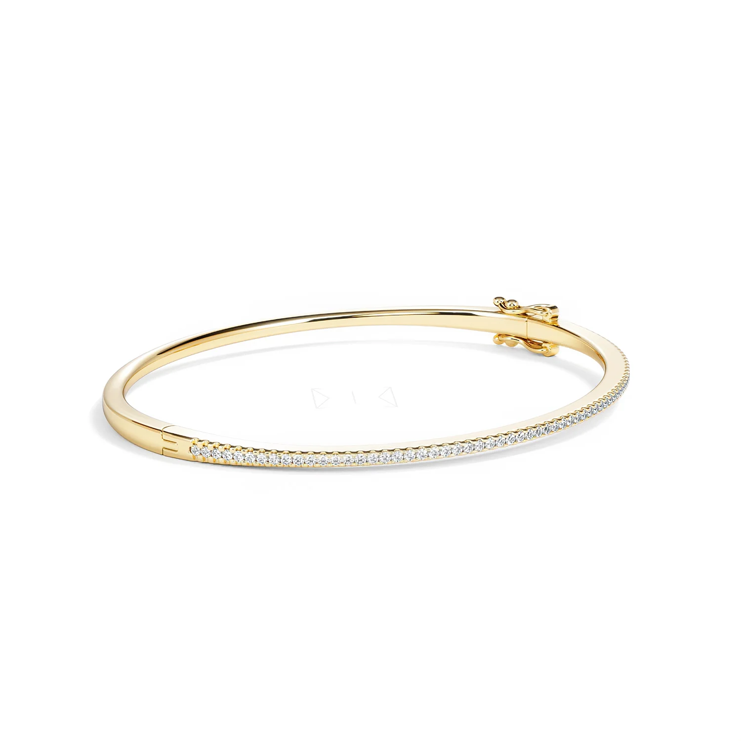 0.50ct Lab Diamond Half Pavé Bangle Bracelet in 18K Gold Vermeil - Image 20