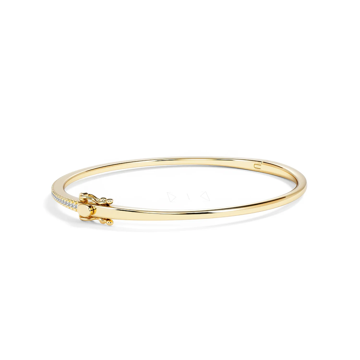 0.50ct Lab Diamond Half Pavé Bangle Bracelet in 18K Gold Vermeil - Image 60