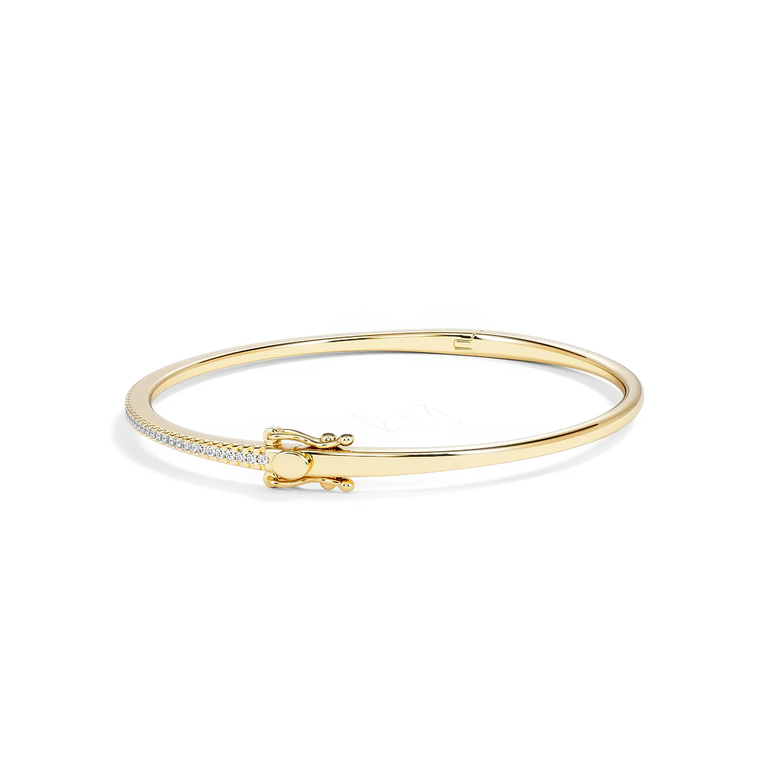 0.50ct Lab Diamond Half Pavé Bangle Bracelet in 18K Gold Vermeil - Image 65
