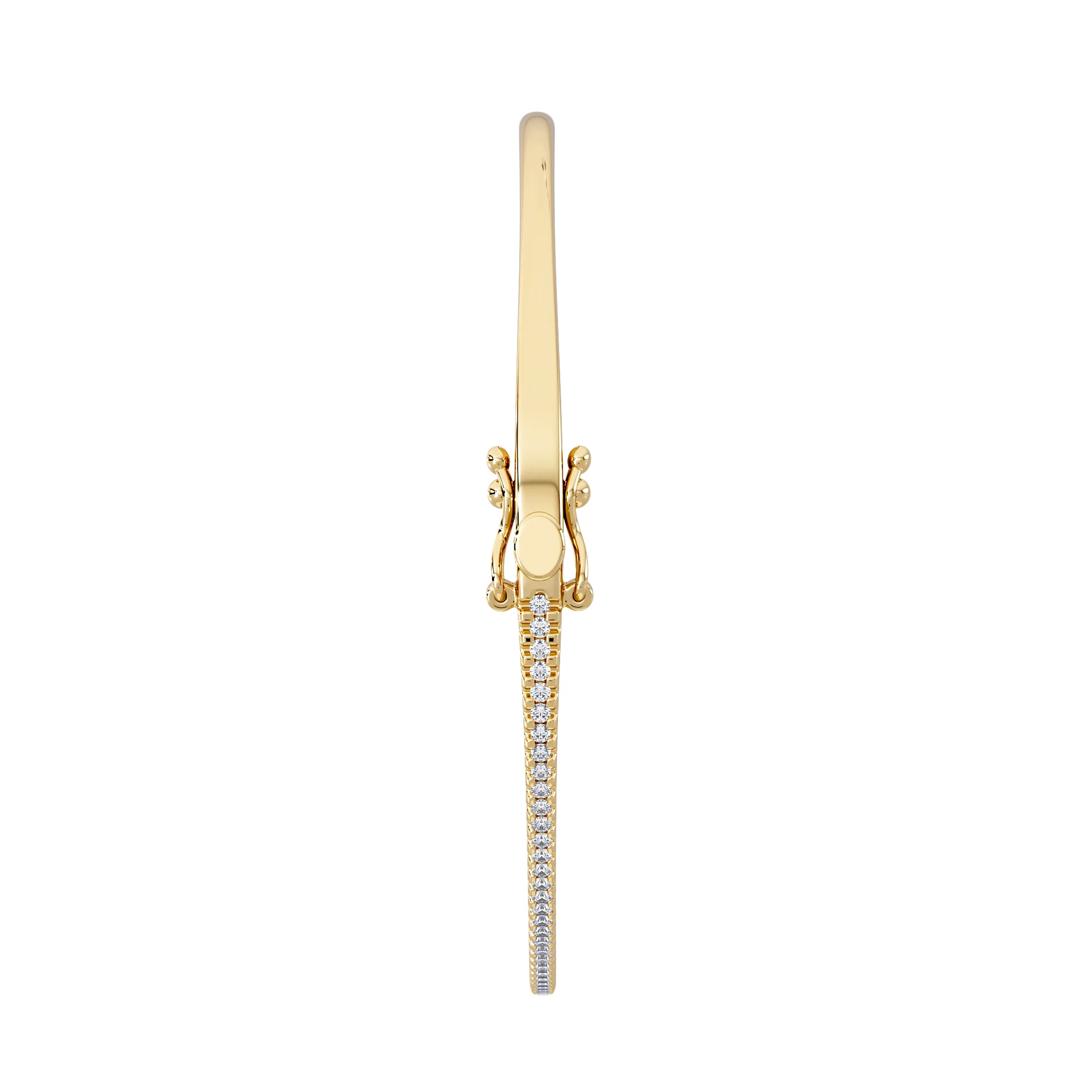 0.50ct Lab Diamond Half Pavé Bangle Bracelet in 18K Gold Vermeil - Image 7