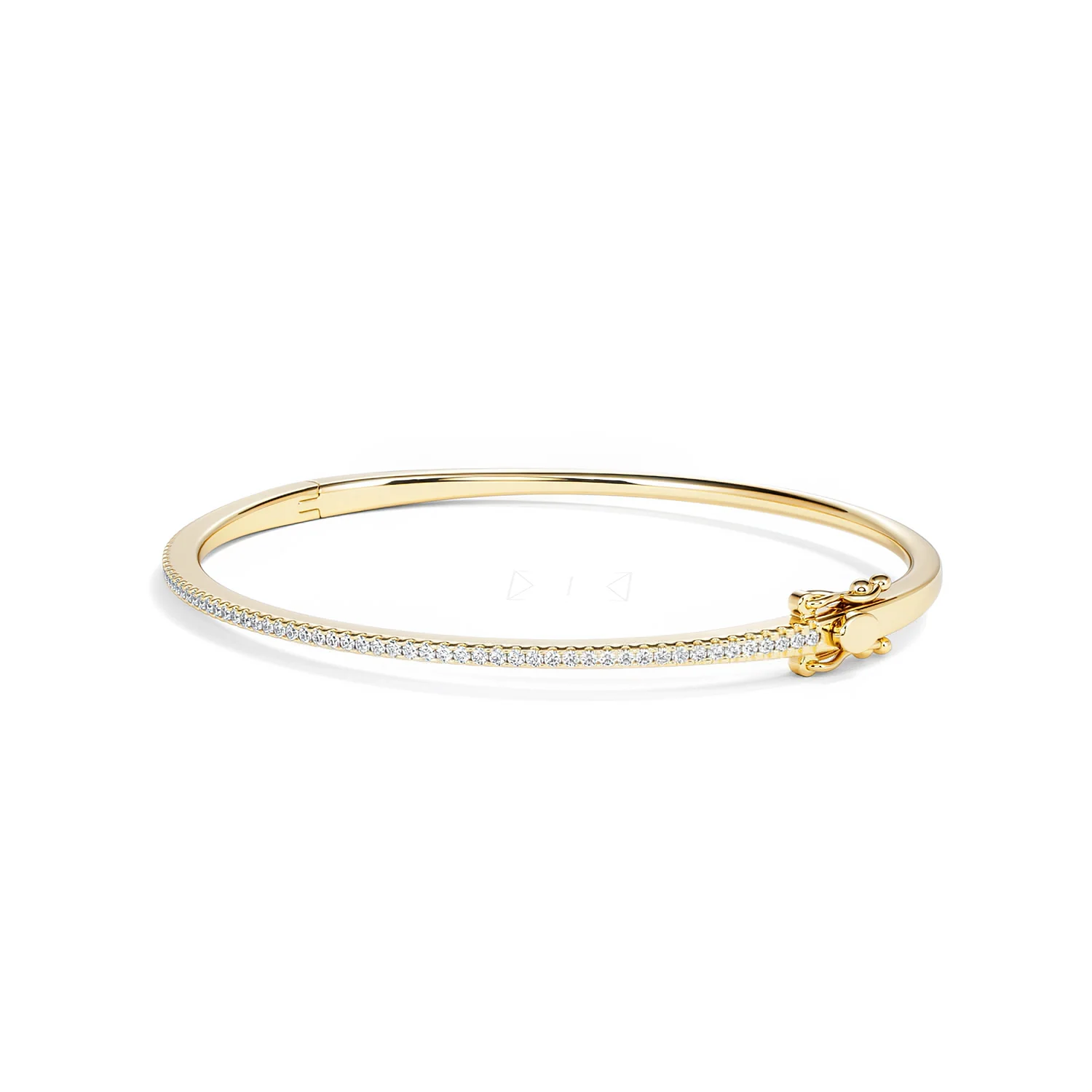 0.50ct Lab Diamond Half Pavé Bangle Bracelet in 18K Gold Vermeil - Image 78