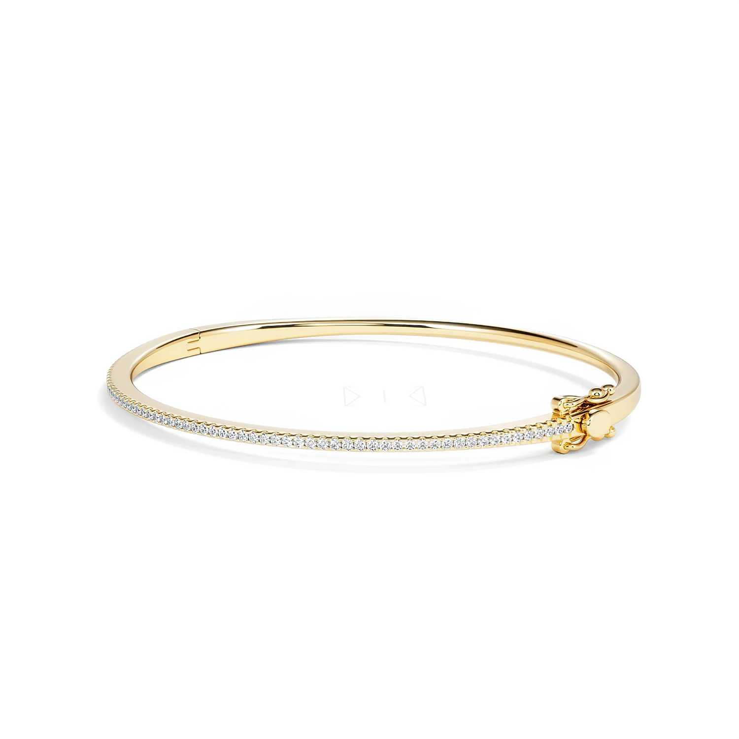 0.50ct Lab Diamond Half Pavé Bangle Bracelet in 18K Gold Vermeil - Image 79