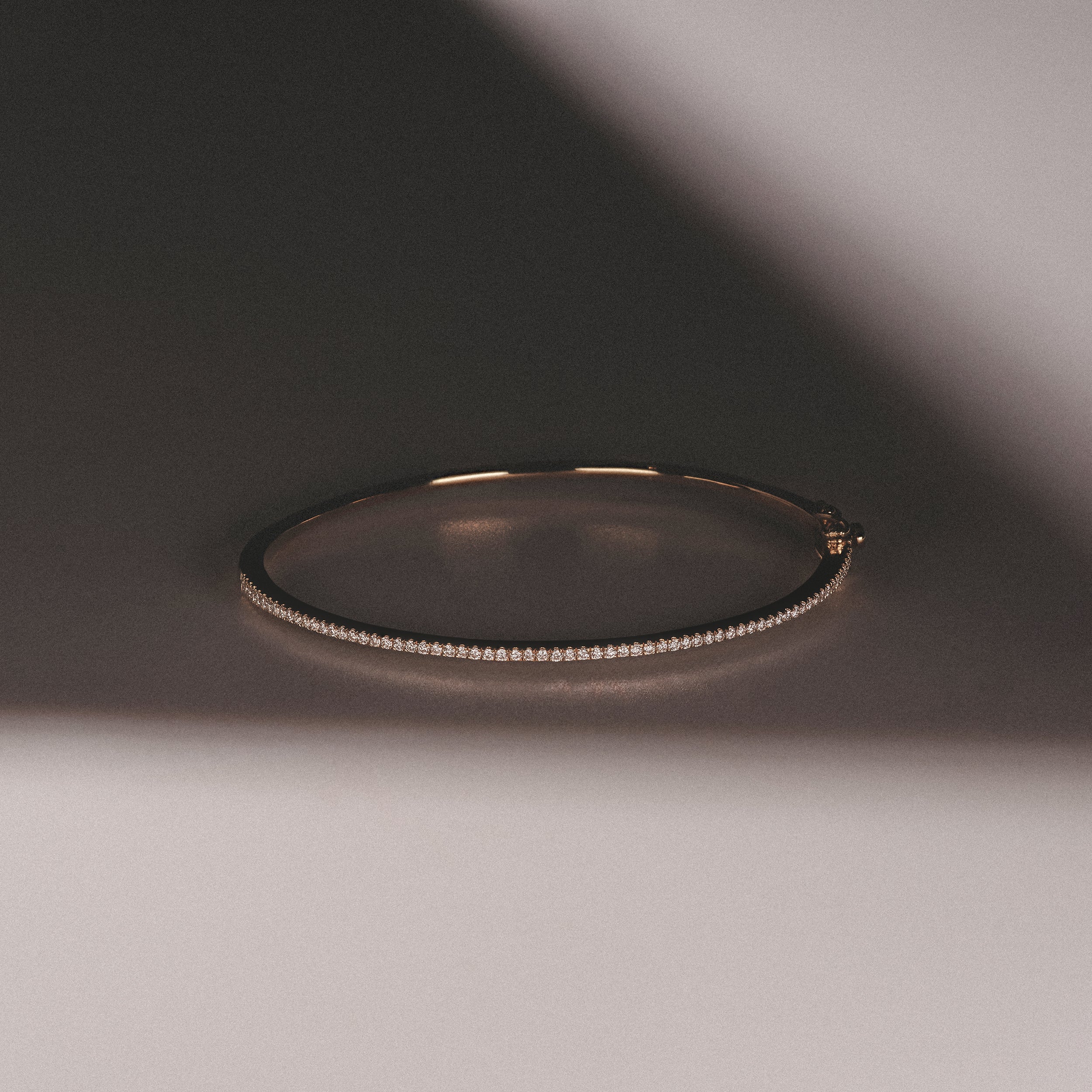 0.50ct Lab Diamond Half Pavé Bangle Bracelet in 18K Gold Vermeil - Image 8
