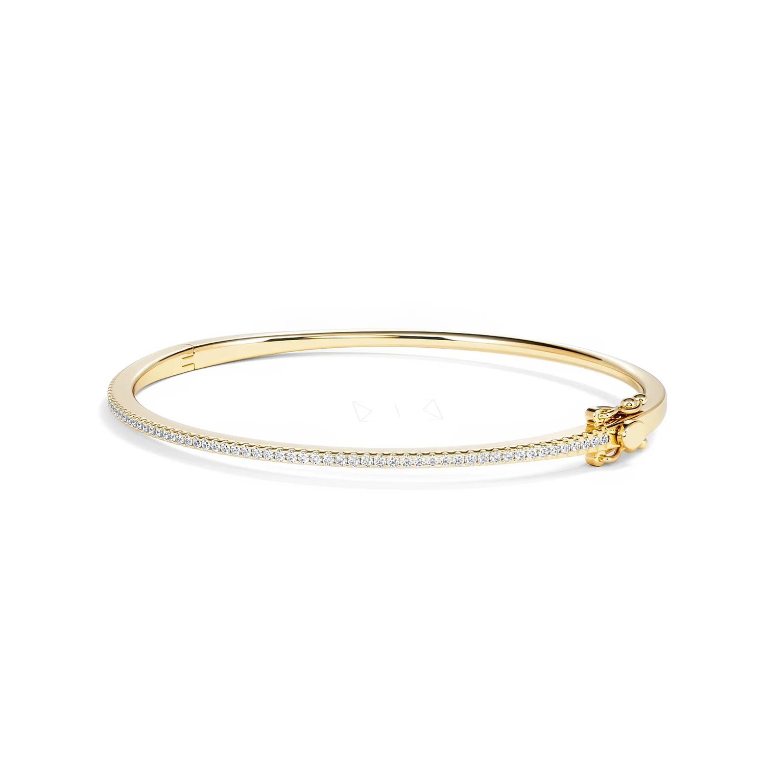 0.50ct Lab Diamond Half Pavé Bangle Bracelet in 18K Gold Vermeil - Image 80