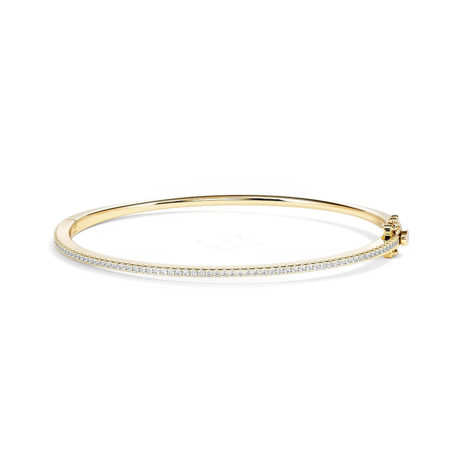 0.50ct Lab Diamond Half Pavé Bangle Bracelet in 18K Gold Vermeil - Image 86