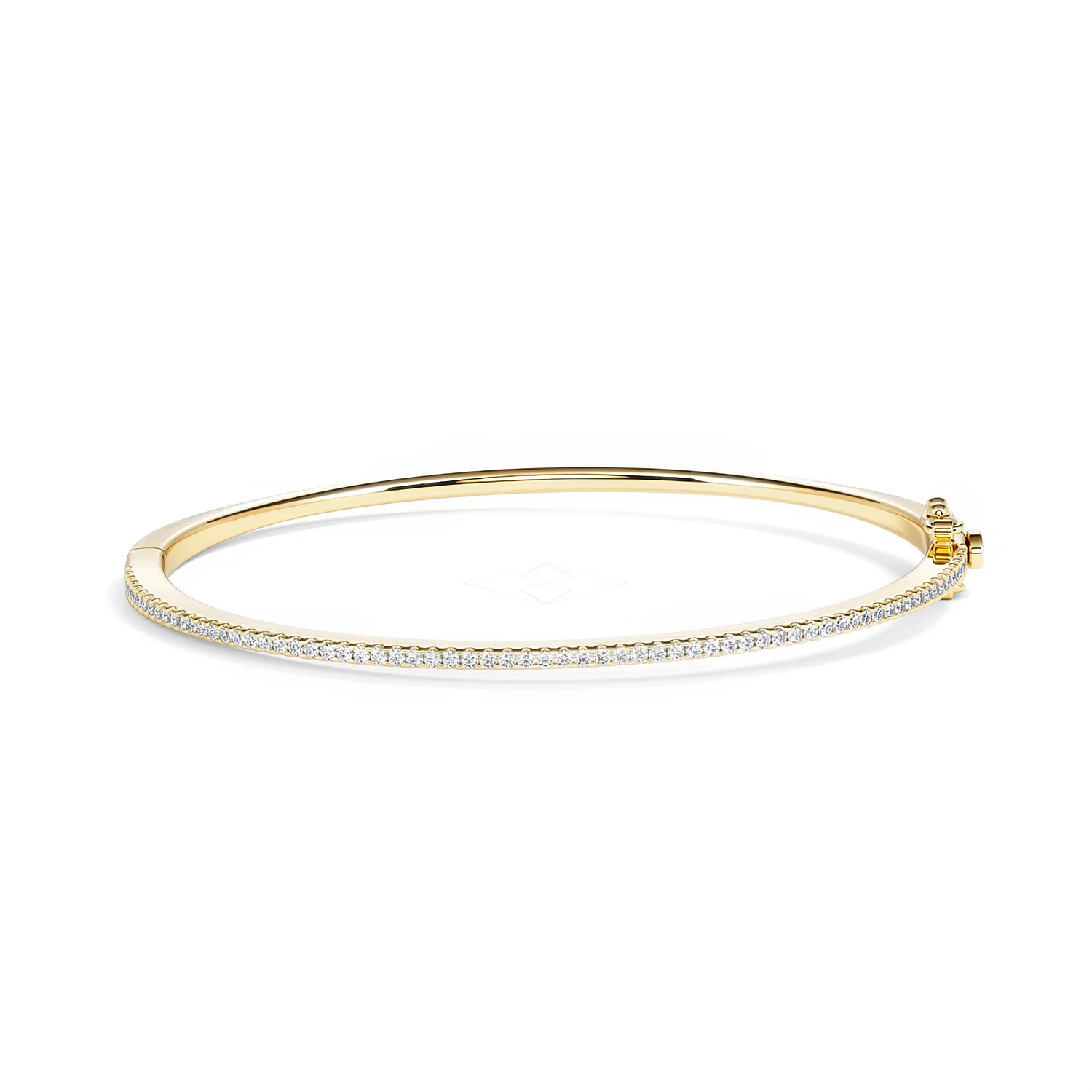 0.50ct Lab Diamond Half Pavé Bangle Bracelet in 18K Gold Vermeil - Image 9