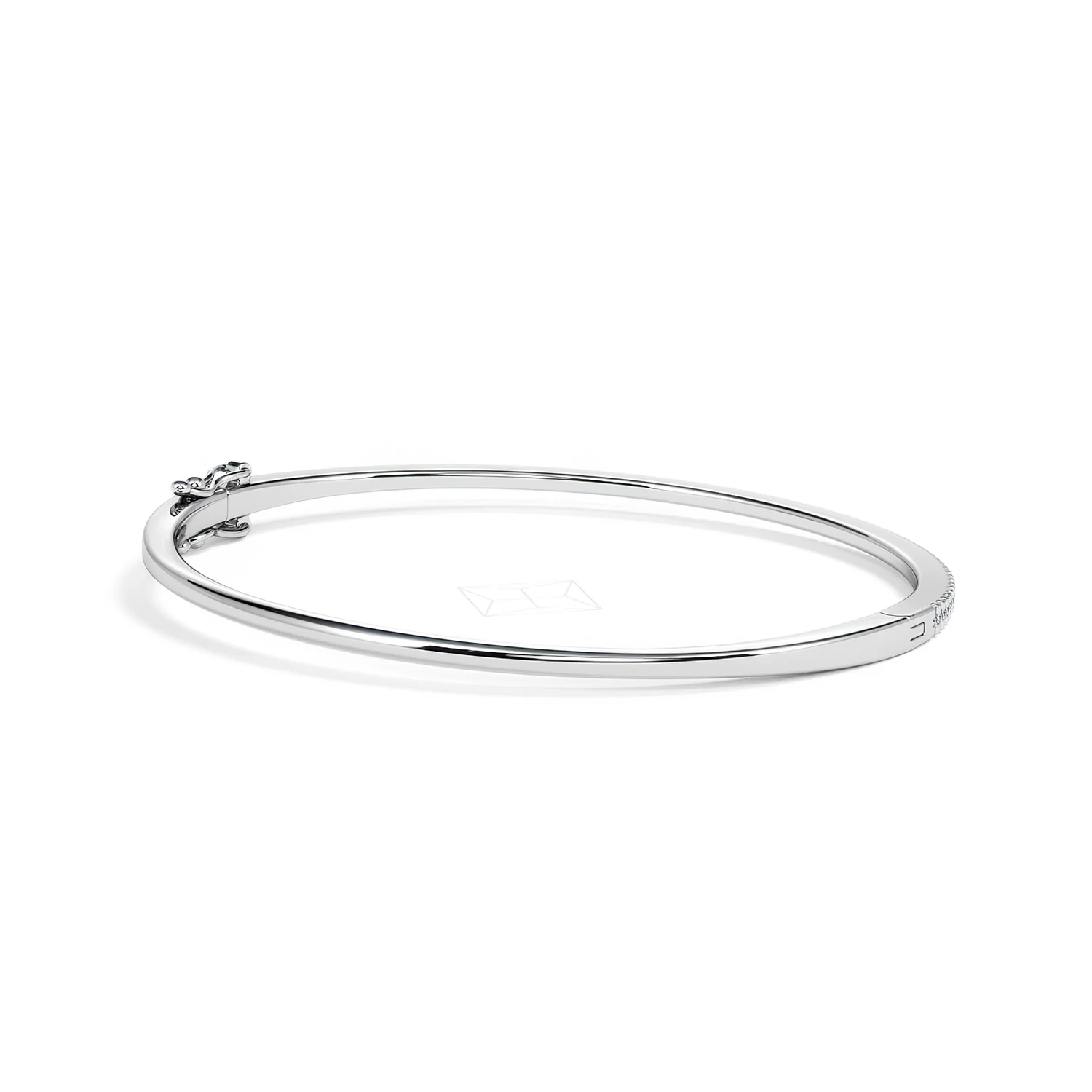0.50ct Lab Diamond Half Pavé Bangle Bracelet in Sterling Silver - Image 42