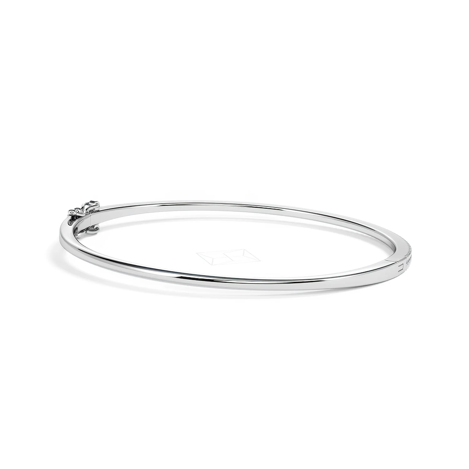 0.50ct Lab Diamond Half Pavé Bangle Bracelet in Sterling Silver - Image 43