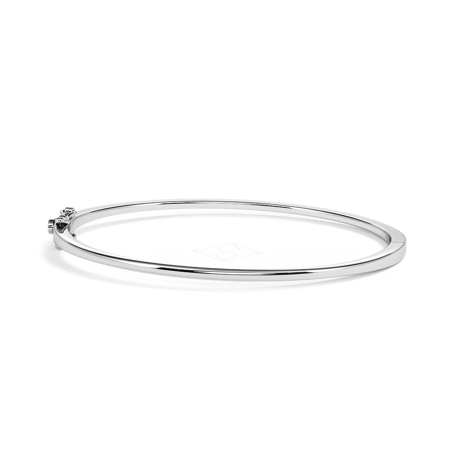 0.50ct Lab Diamond Half Pavé Bangle Bracelet in Sterling Silver - Image 47
