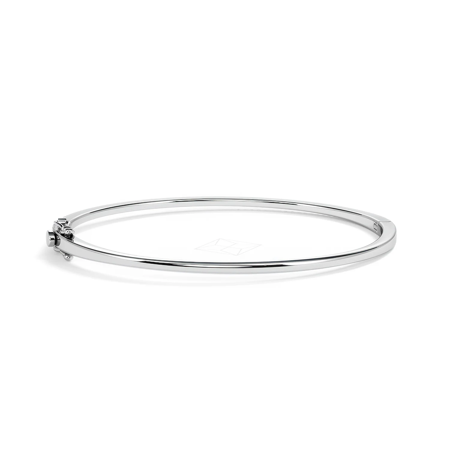 0.50ct Lab Diamond Half Pavé Bangle Bracelet in Sterling Silver - Image 52