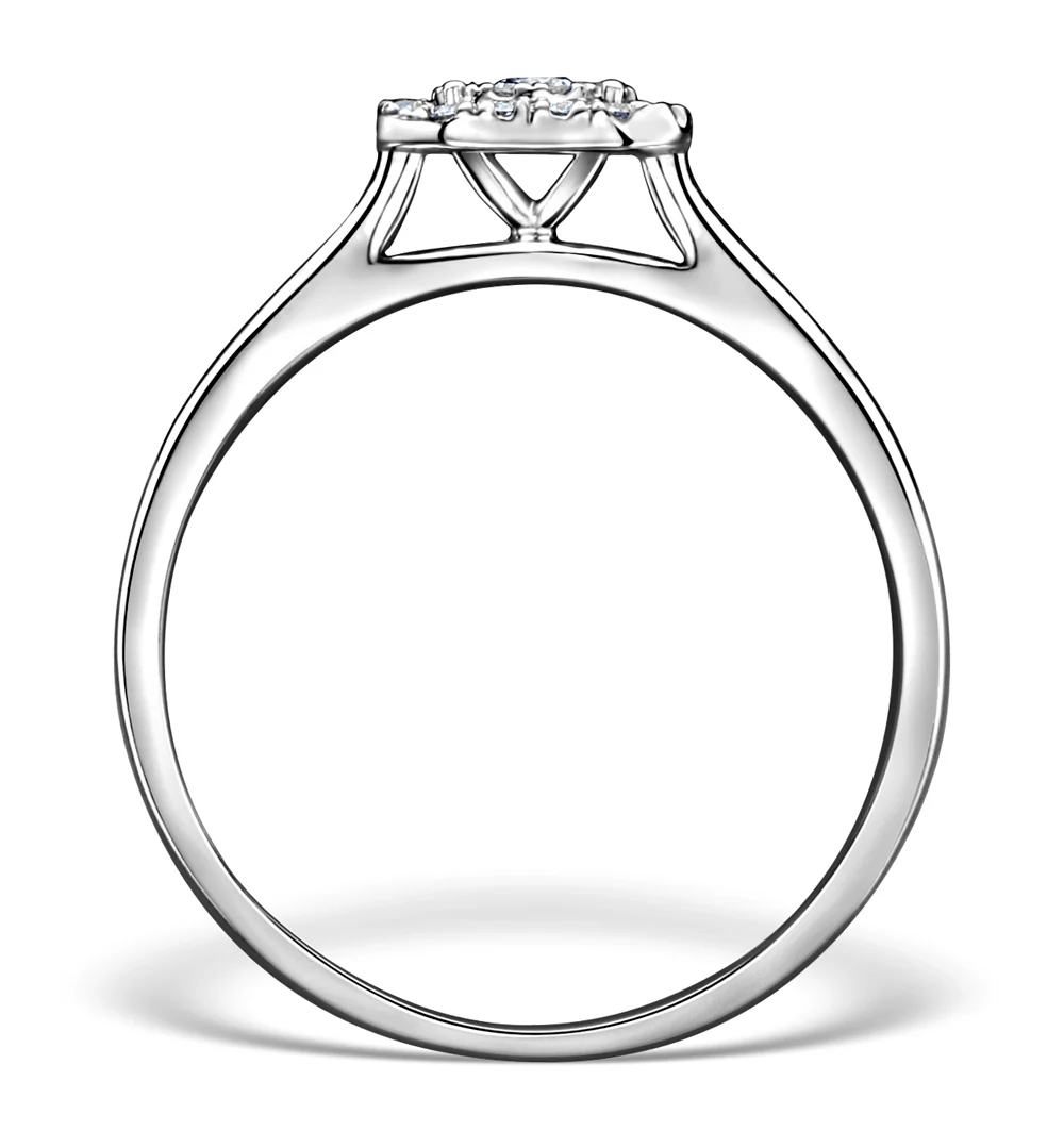 0.25ct Lab Diamond Engagement Ring 9K White Gold Galileo - Image 2