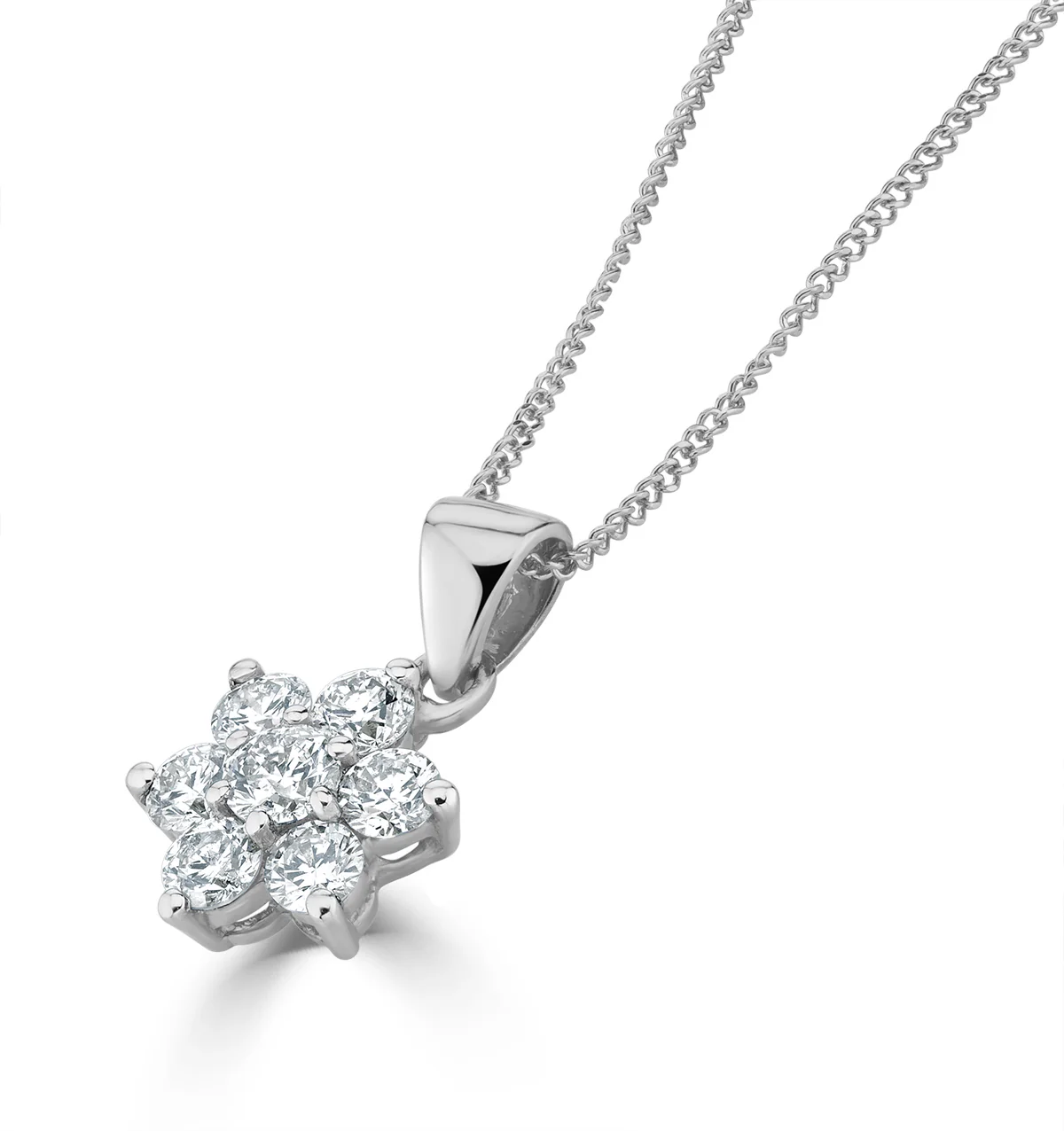 0.50ct H/si Diamond and Platinum Pendant Necklace - FR27-72JUS - Image 2