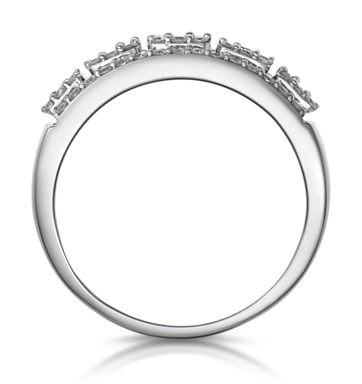 0.85ct Diamond Asteria Baguette Eternity Ring in 18K White Gold - Image 3