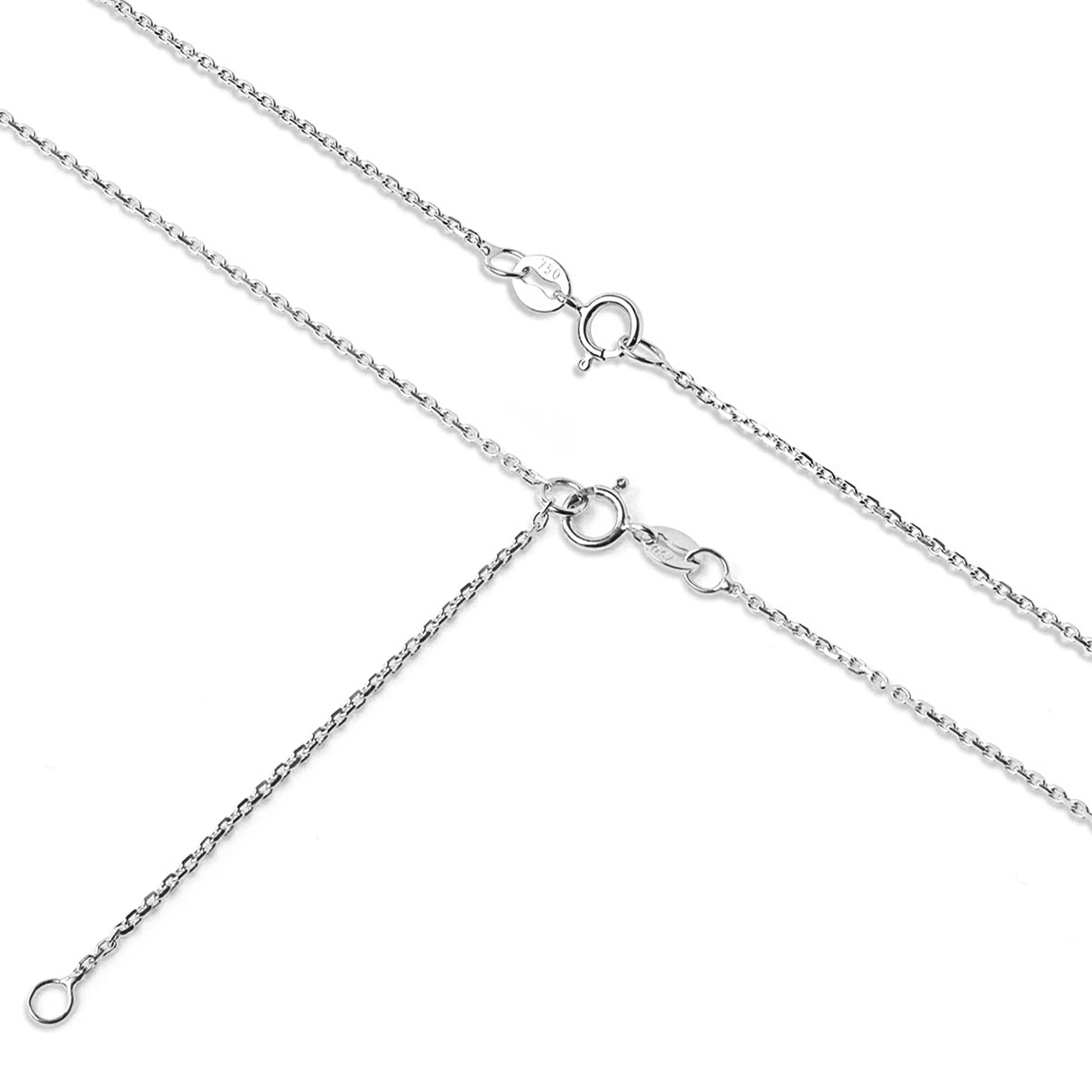 Lumia Lab Diamond Halo Necklace 1.00ct F/VS in 9K White Gold - Image 7