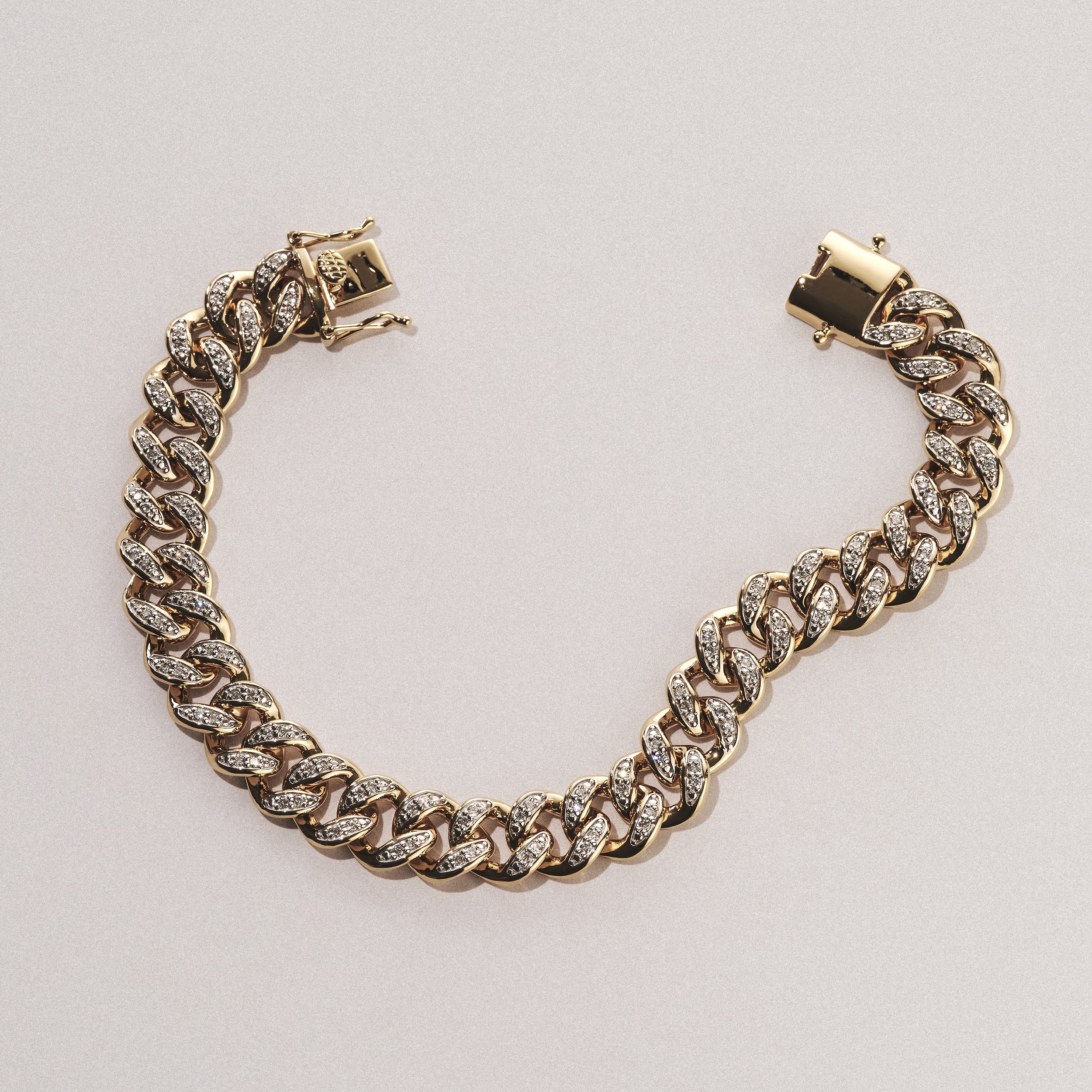 1.20CT Mens Lab Diamond Cuban Link Bracelet in 18K Gold Vermeil - Image 7
