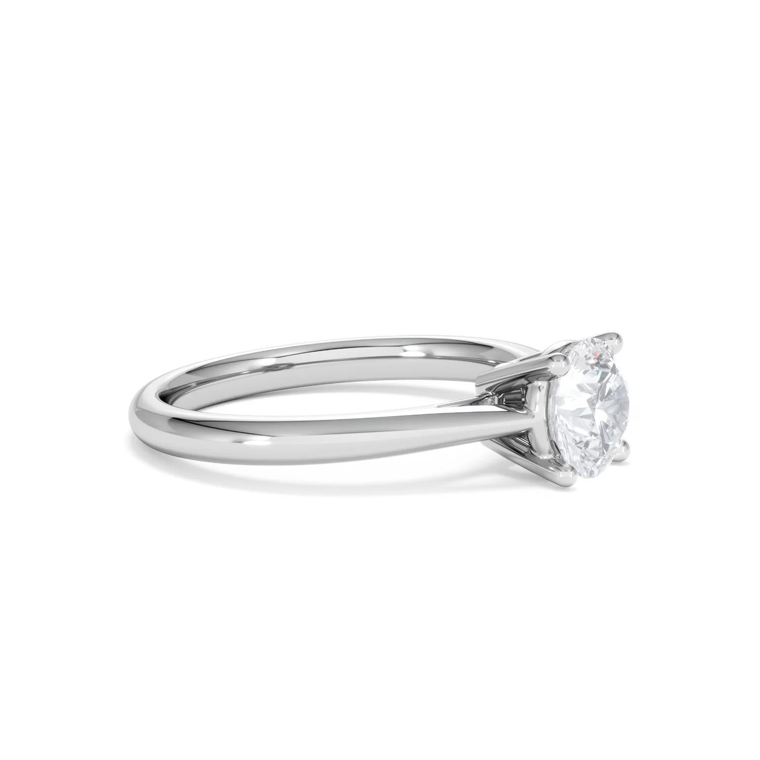 1 Carat Diamond Engagement Ring Elysia Lab FVS1 18K White Gold - Image 21