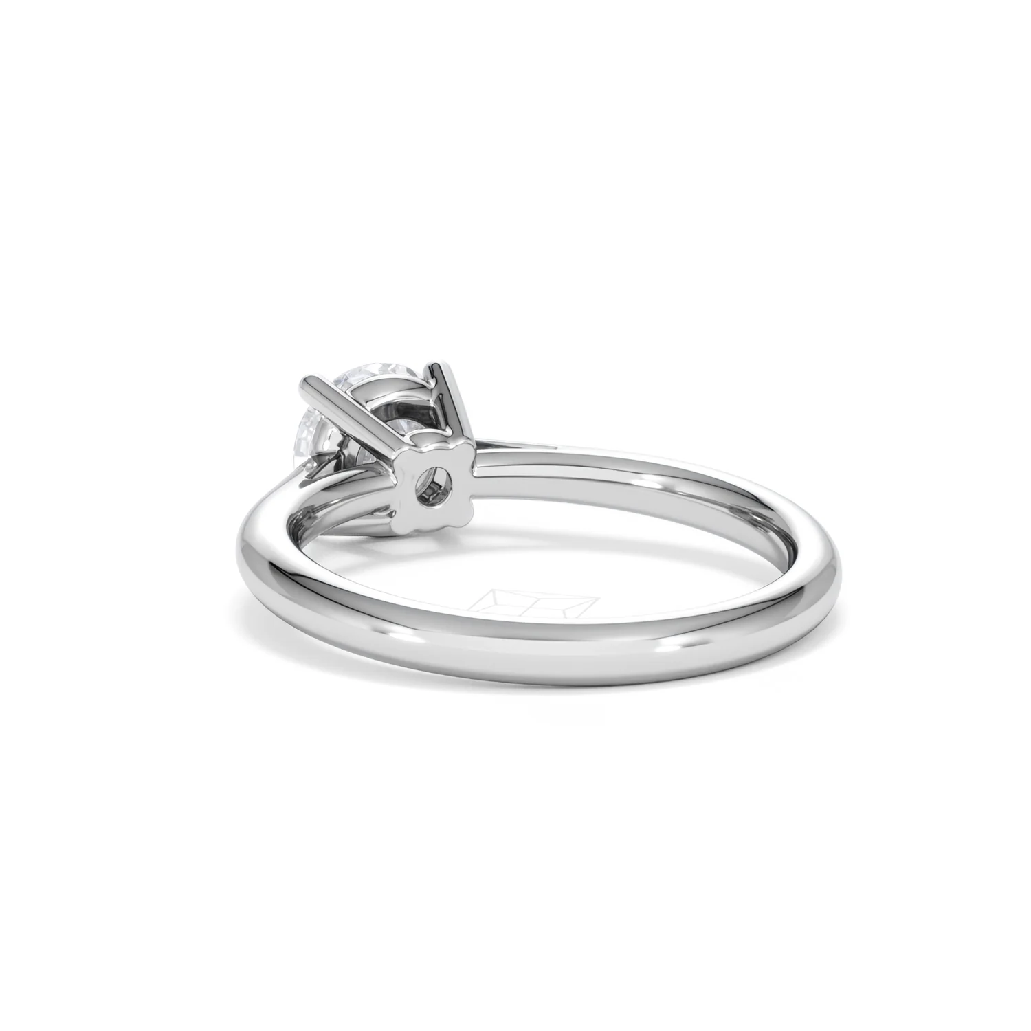 1 Carat Diamond Engagement Ring Elysia Lab FVS1 18K White Gold - Image 54