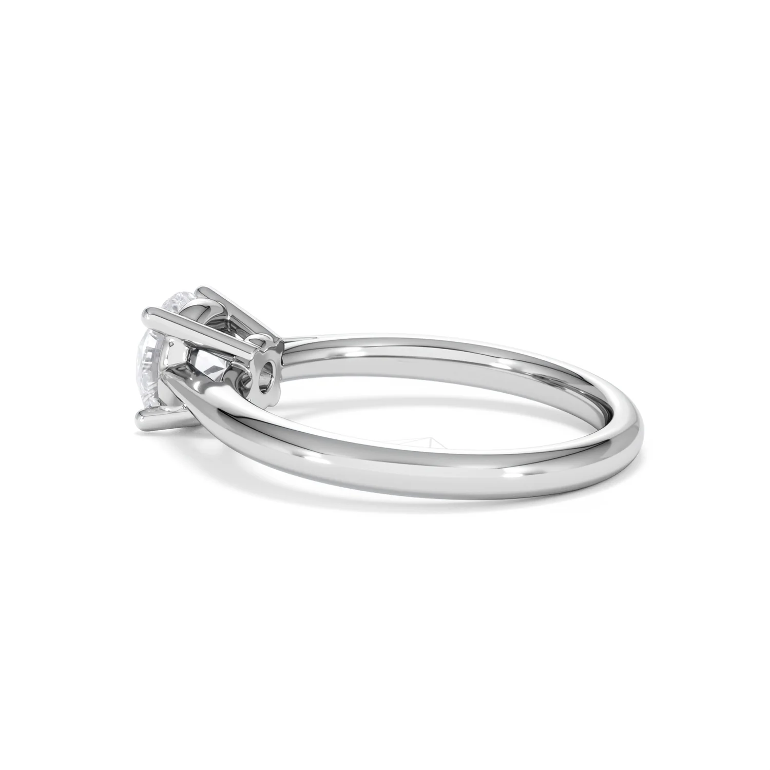 1 Carat Diamond Engagement Ring Elysia Lab FVS1 18K White Gold - Image 62