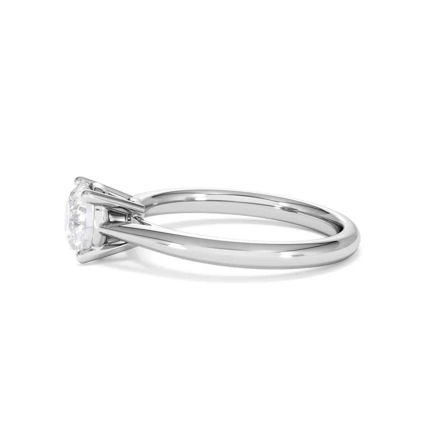 1 Carat Diamond Engagement Ring Elysia Lab FVS1 18K White Gold - Image 70