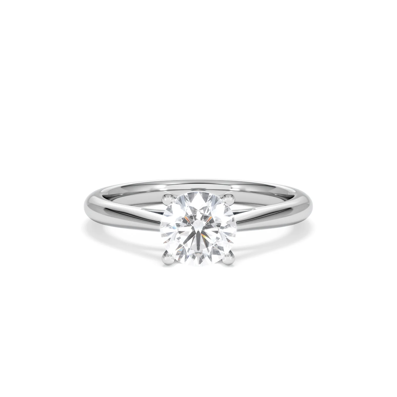 1 Carat Diamond Engagement Ring Elysia Lab FVS1 18K White Gold - Image 8
