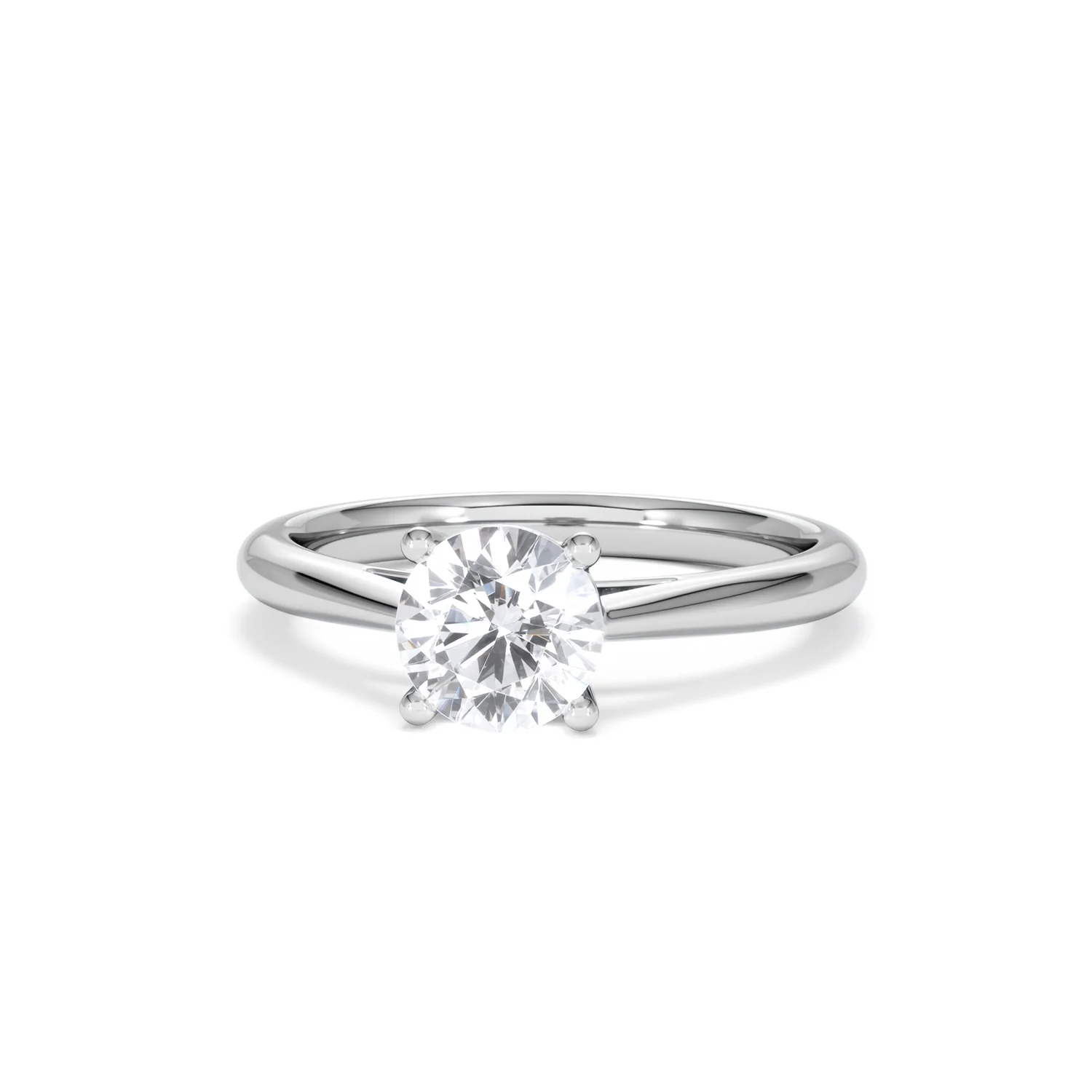 1 Carat Diamond Engagement Ring Elysia Lab FVS1 18K White Gold - Image 86