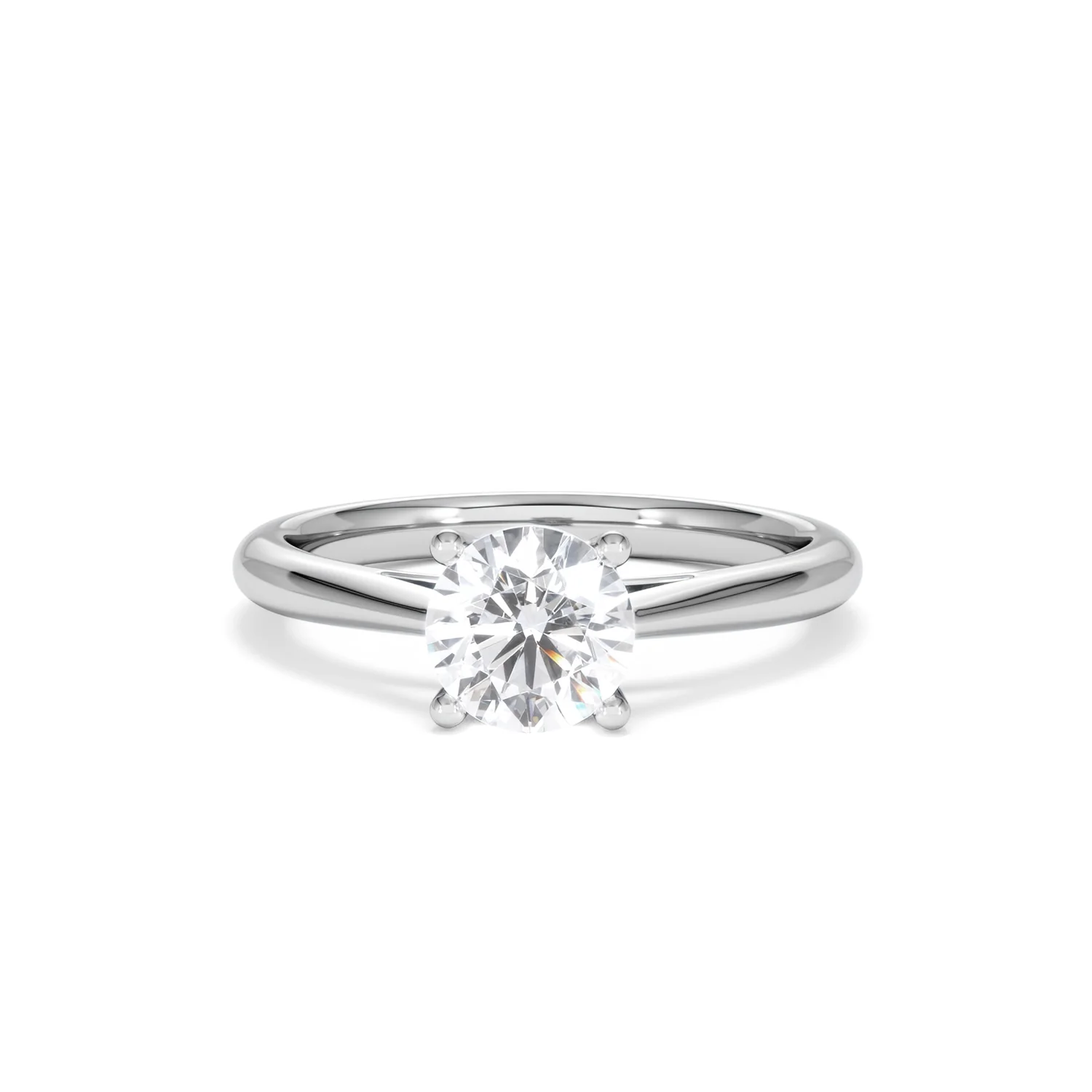 1 Carat Diamond Engagement Ring Elysia Lab FVS1 18K White Gold - Image 87