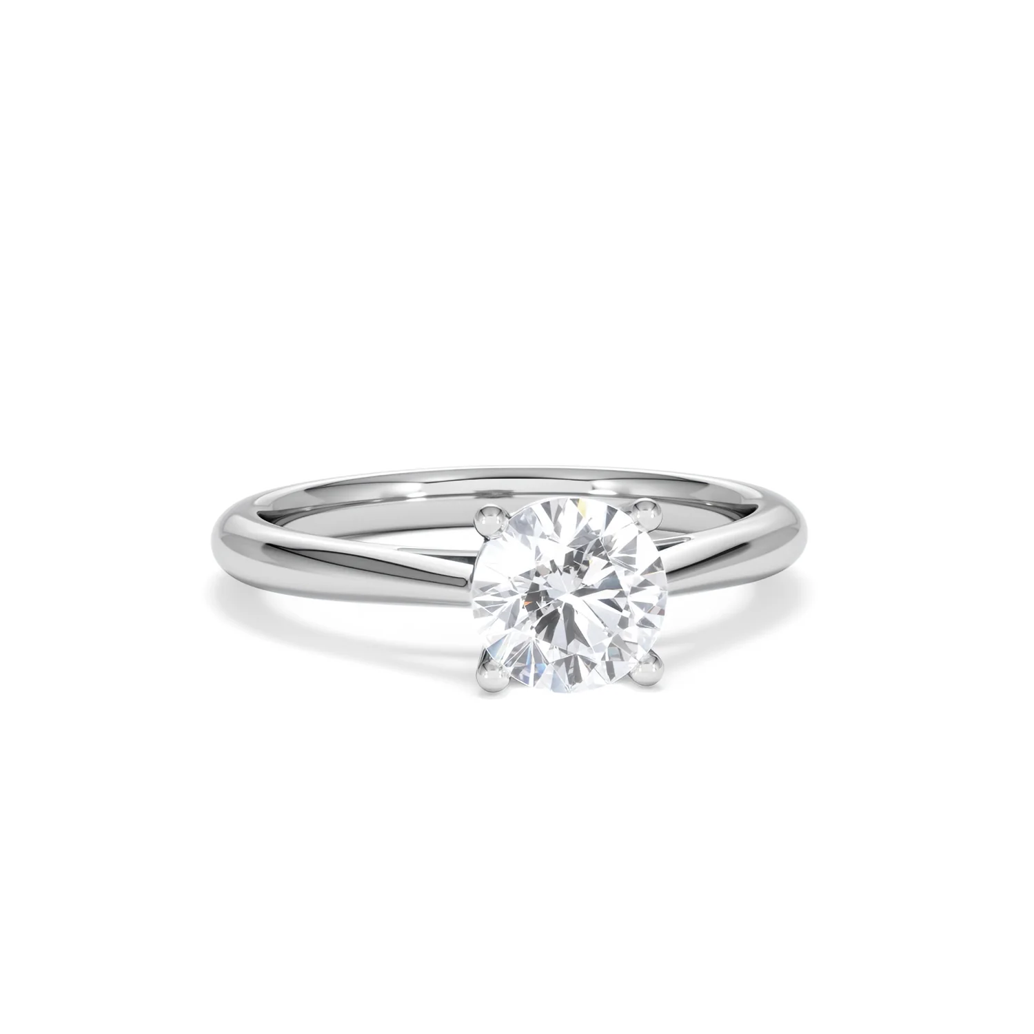 1 Carat Diamond Engagement Ring Elysia Lab FVS1 IGI Certified Platinum - Image 10