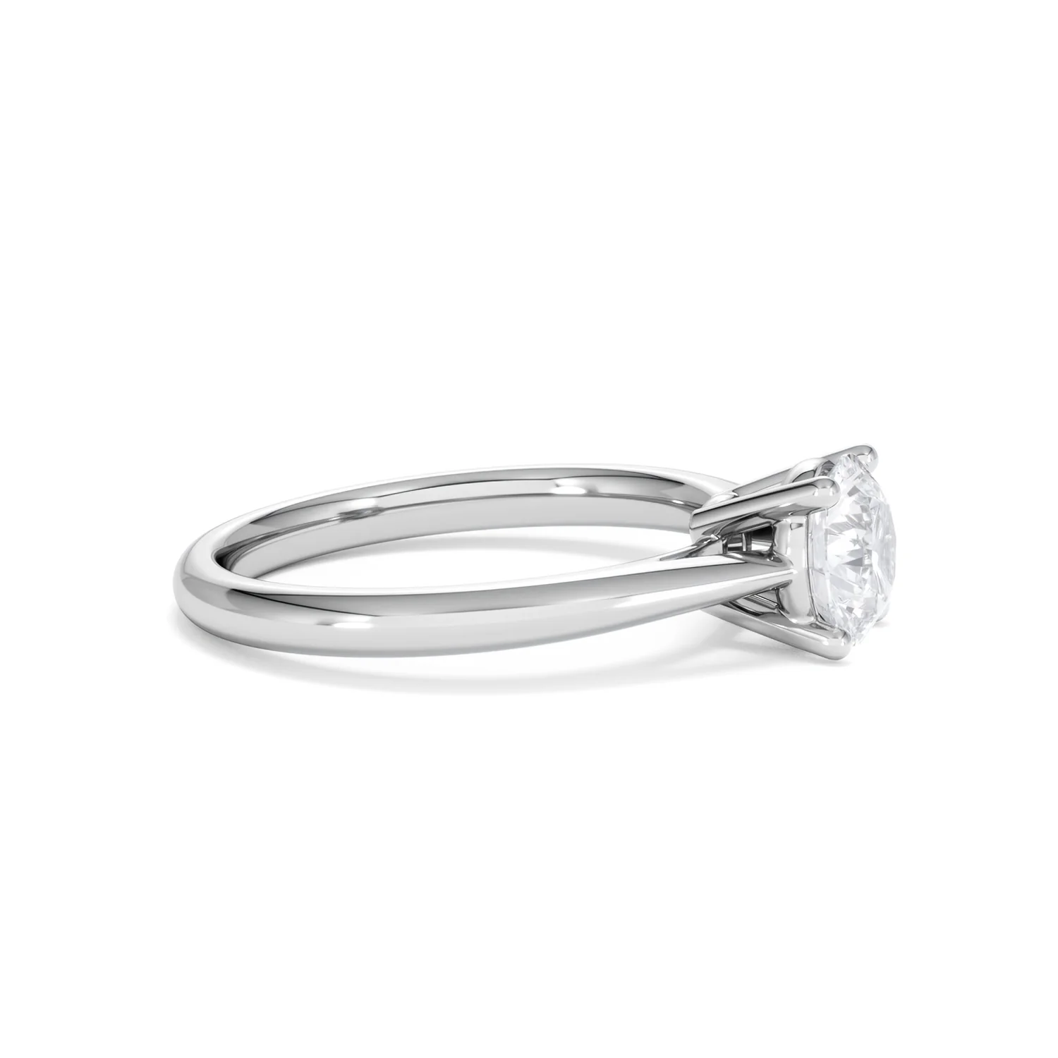 1 Carat Diamond Engagement Ring Elysia Lab FVS1 IGI Certified Platinum - Image 24
