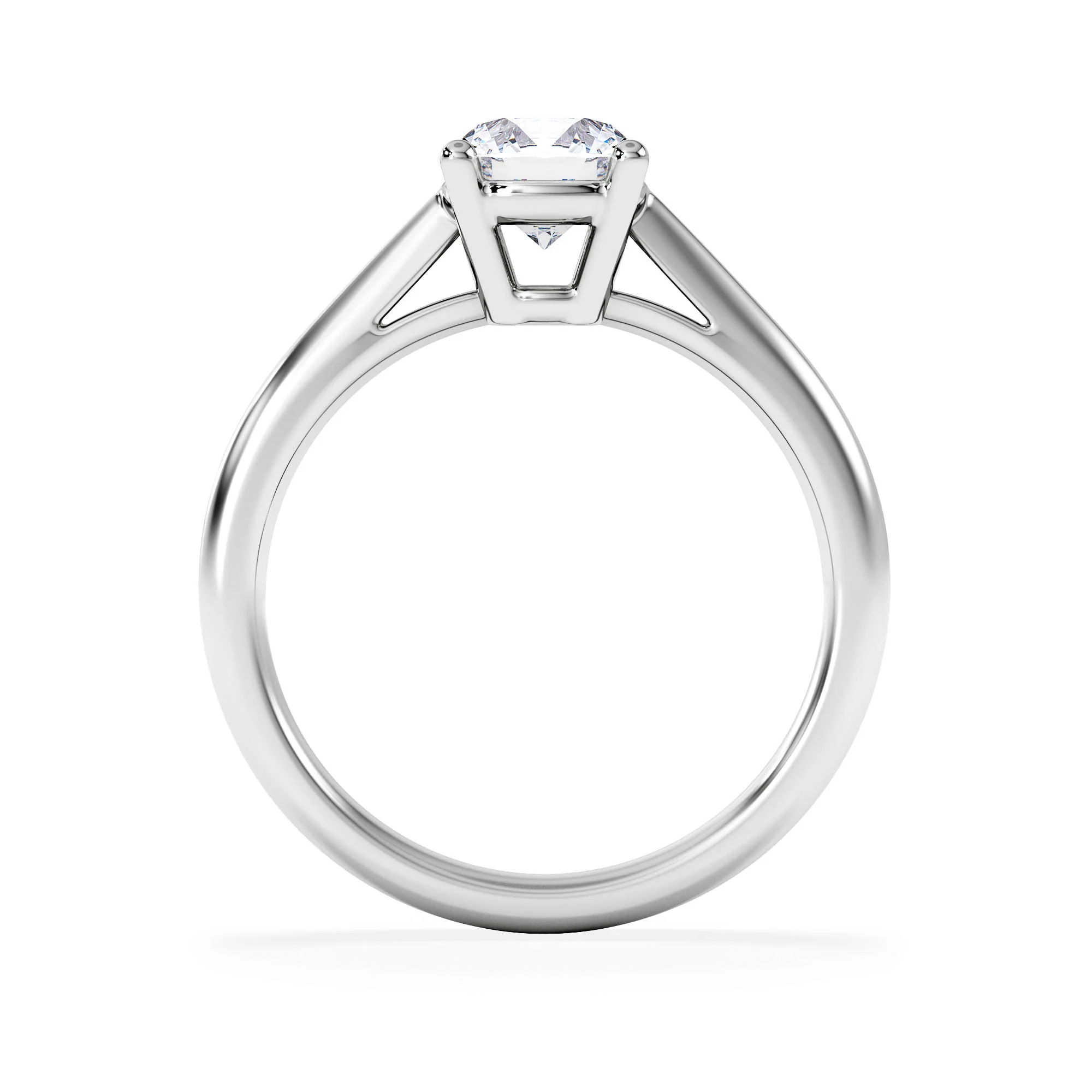 1 Carat Diamond Engagement Ring Elysia Lab FVS1 IGI Certified Platinum - Image 3