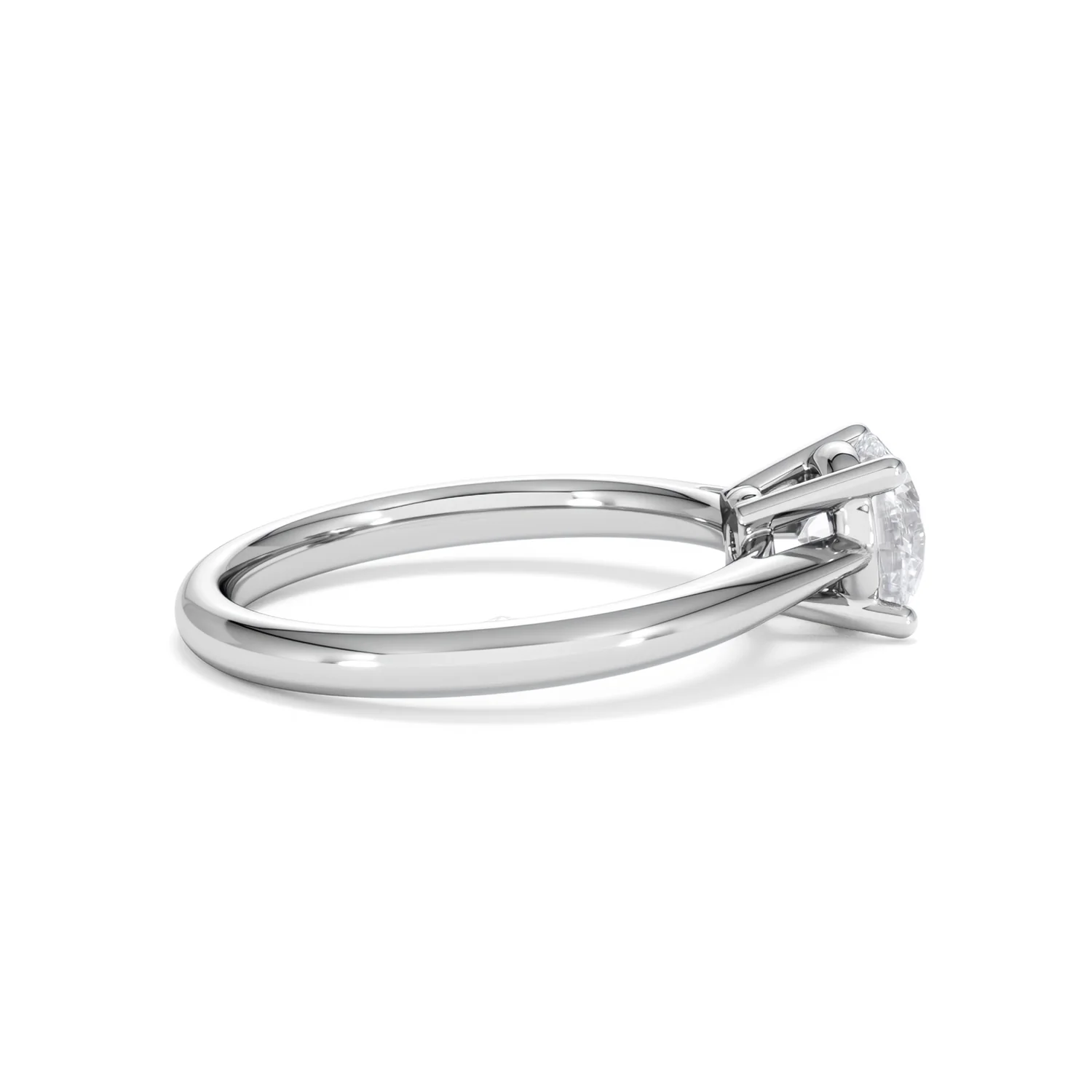 1 Carat Diamond Engagement Ring Elysia Lab FVS1 IGI Certified Platinum - Image 30