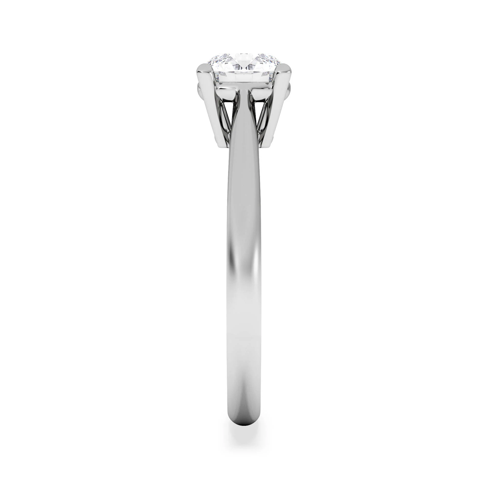1 Carat Diamond Engagement Ring Elysia Lab FVS1 IGI Certified Platinum - Image 5